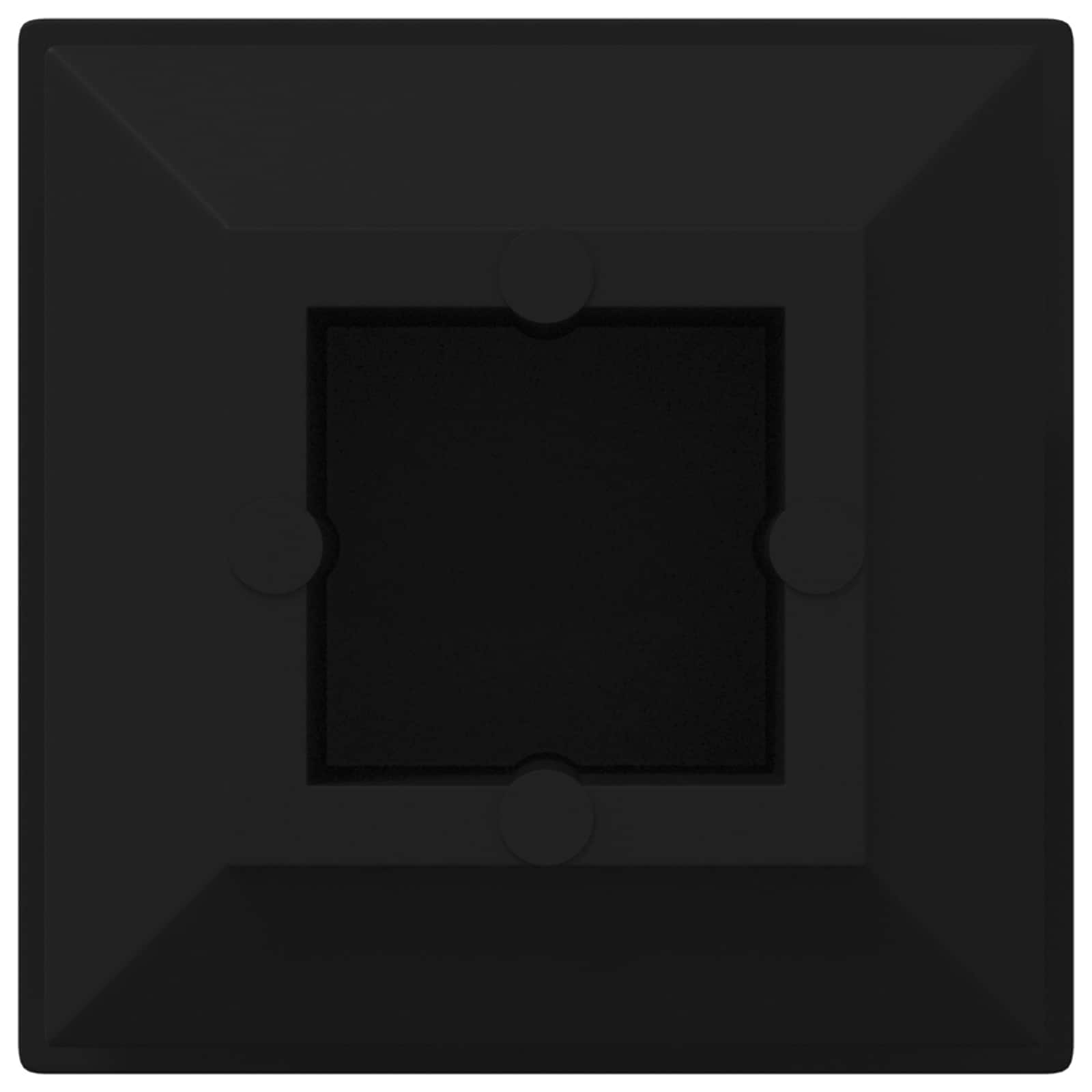 vidaXL Einddoppen 2 pcs Zwart 15 x 15 x 15 mm PP