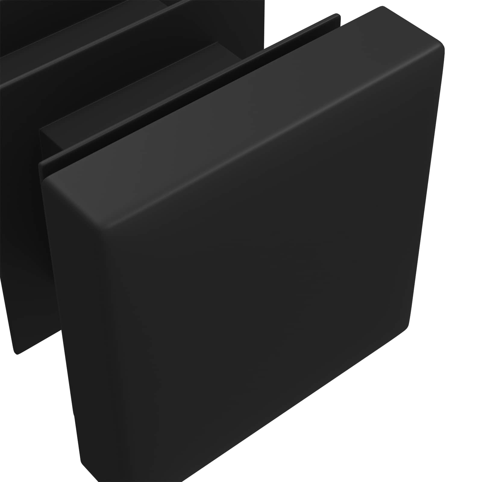 vidaXL Einddoppen 2 pcs Zwart 15 x 15 x 15 mm PP