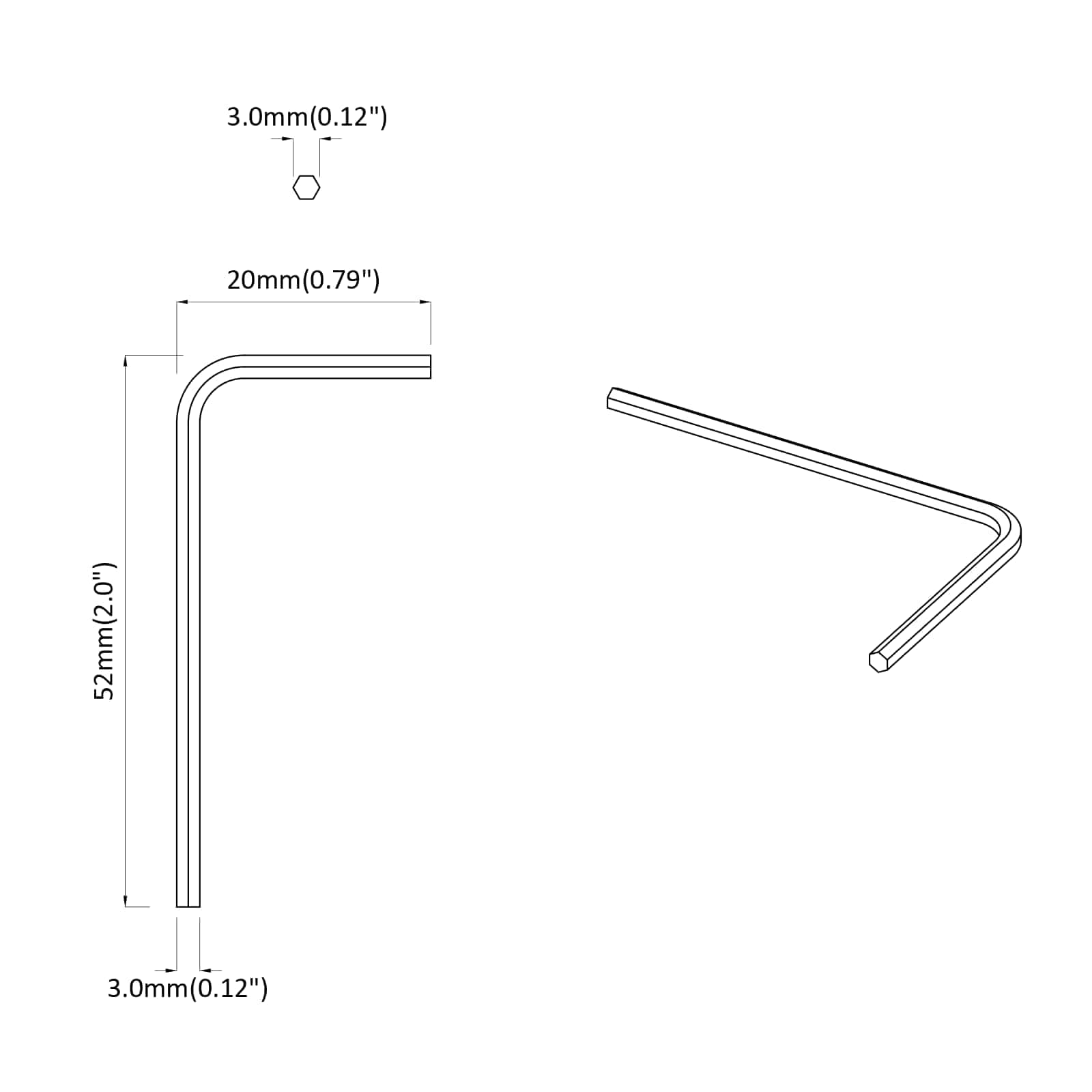 vidaXL Zeskantsleutel 2 pcs Zilver 32 x 86 mm Staal