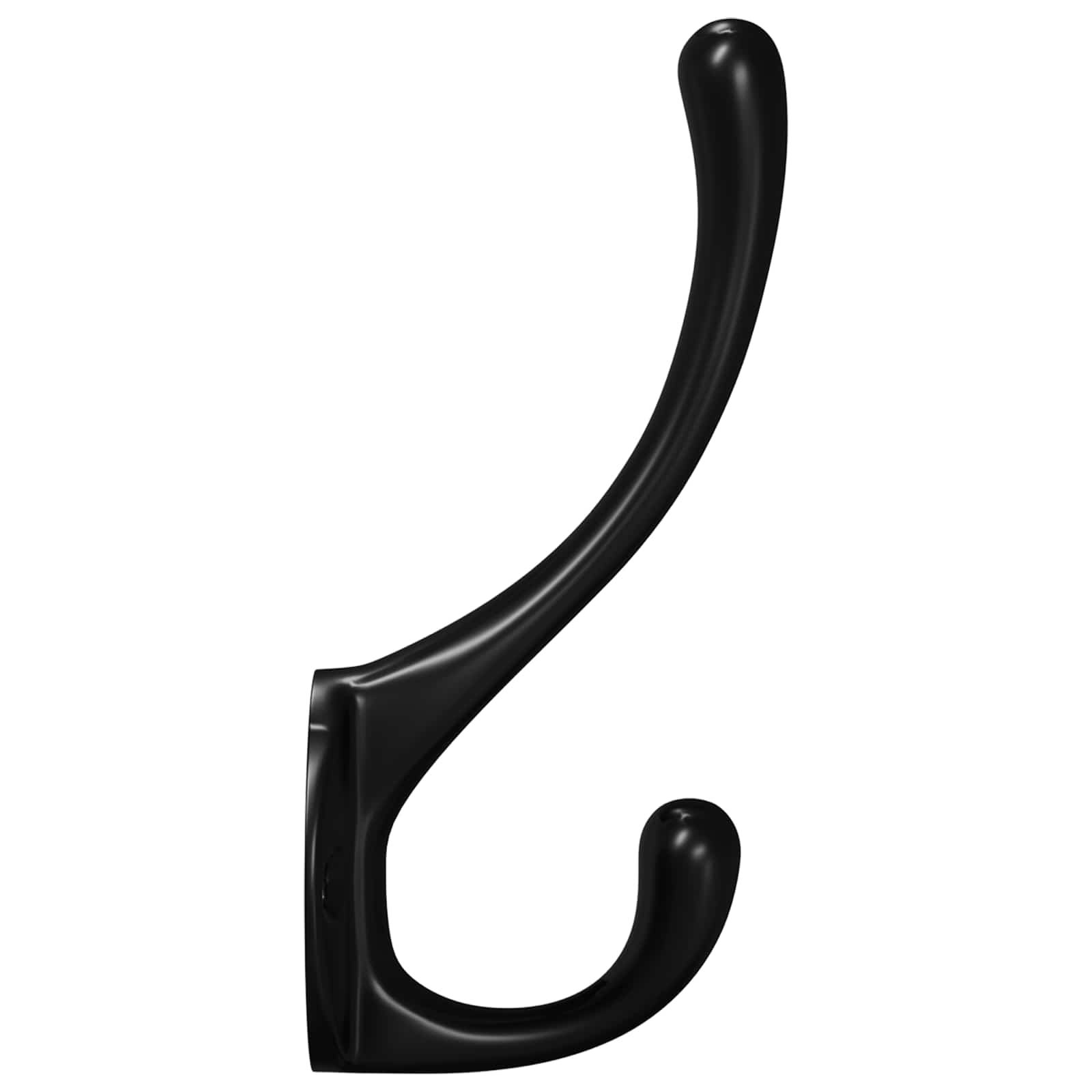 vidaXL Kledinghaak 2 pcs Zwart 102 x 29 x 47mm Zinklegering