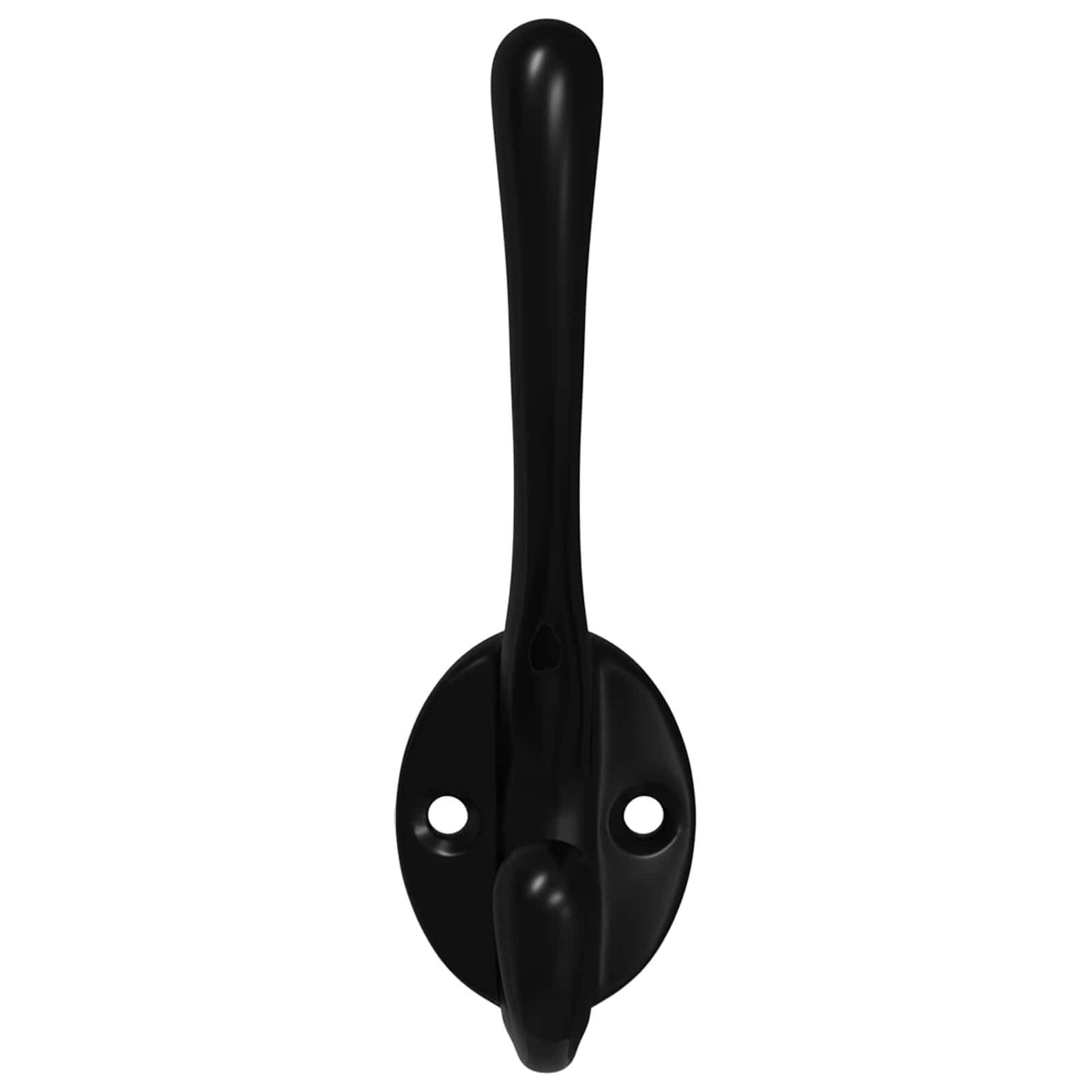 vidaXL Kledinghaak 2 pcs Zwart 102 x 29 x 47mm Zinklegering