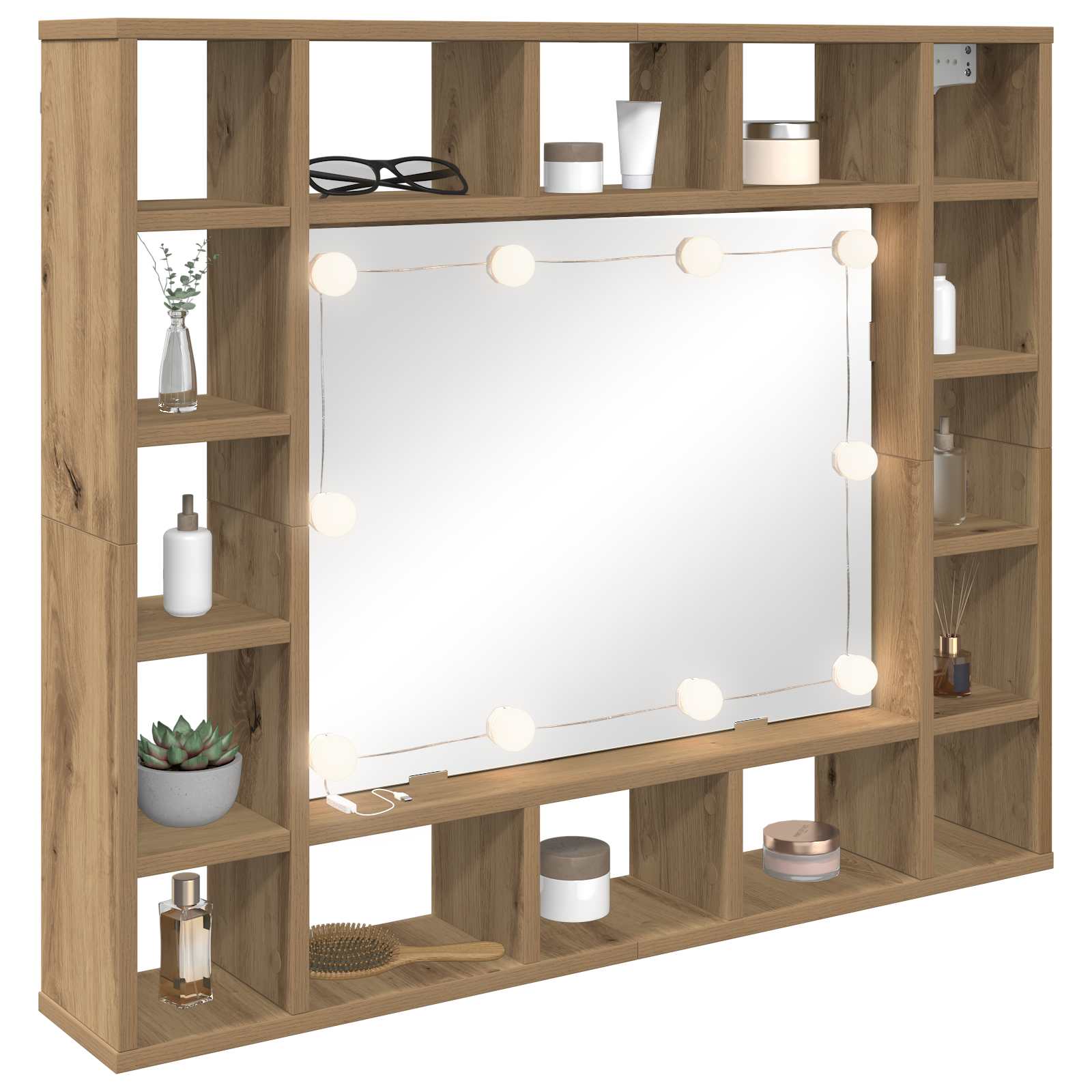vidaXL Spiegel Lichten 2 pcs Wit 4.5 x 4.5 x 4.8 cm Kunststof
