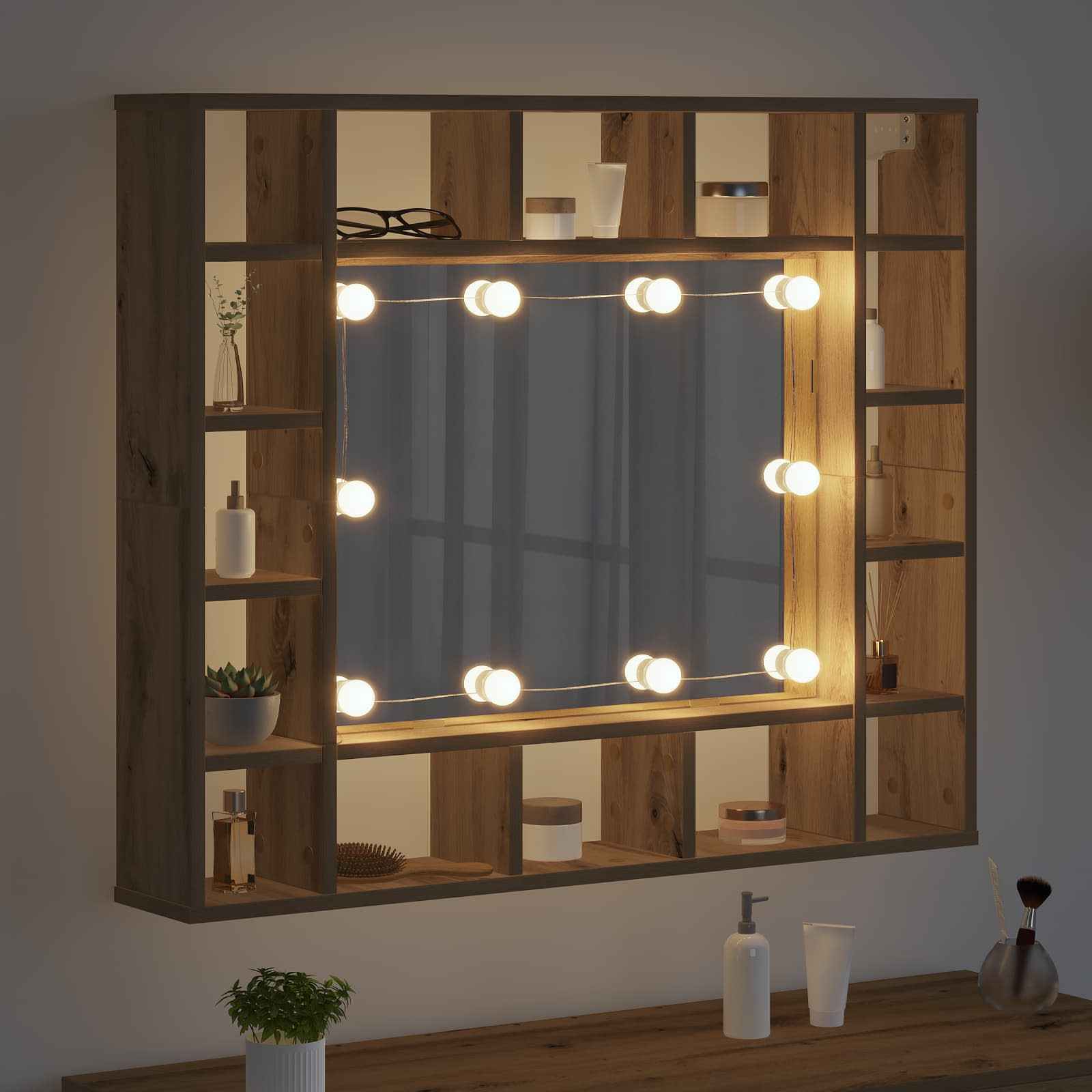 vidaXL Spiegel Lichten 2 pcs Wit 4.5 x 4.5 x 4.8 cm Kunststof