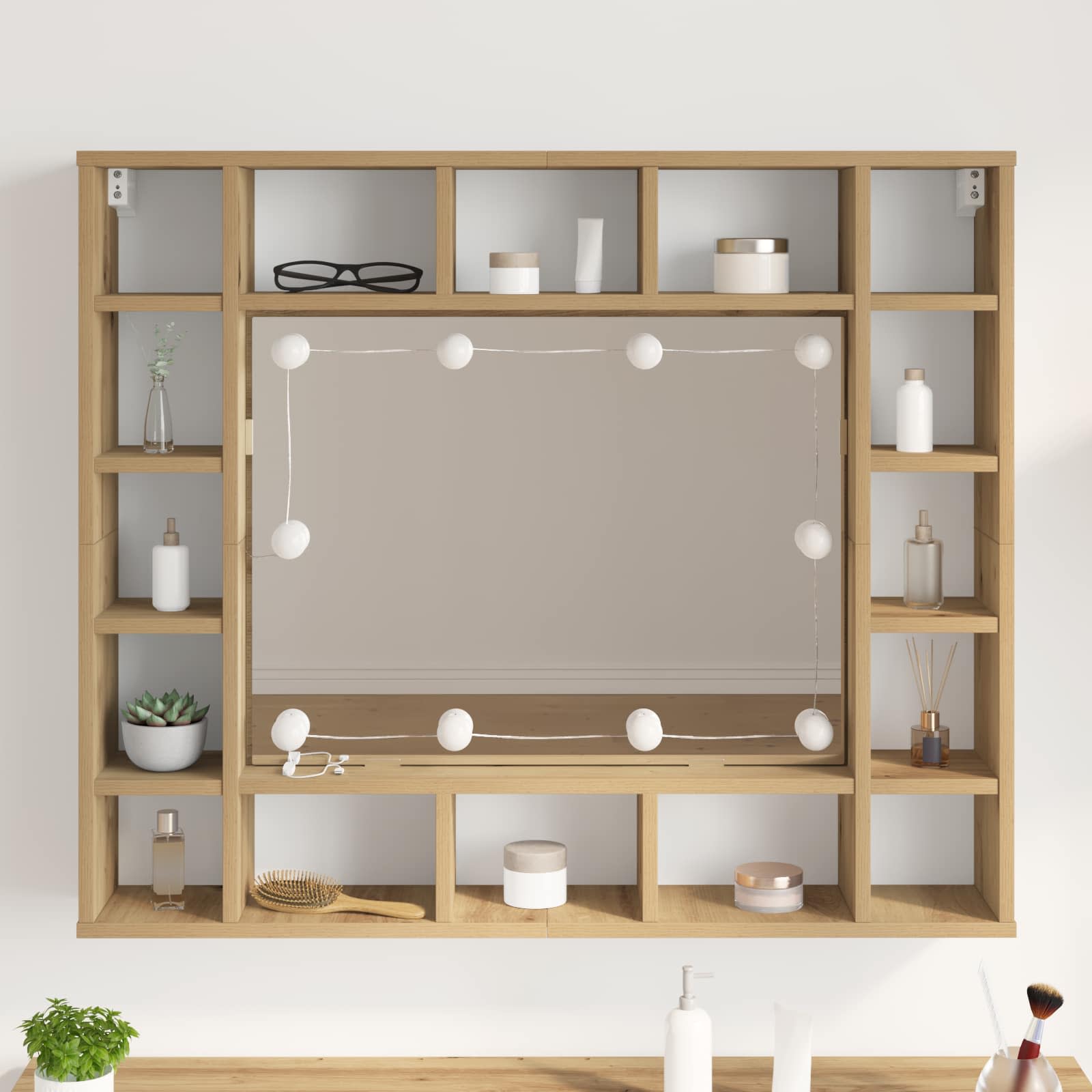 vidaXL Spiegel Lichten 2 pcs Wit 4.5 x 4.5 x 4.8 cm Kunststof
