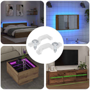 vidaXL LED Strip Clips 2 pcs Doorzichtig 2 x 1 x 0.5 cm
