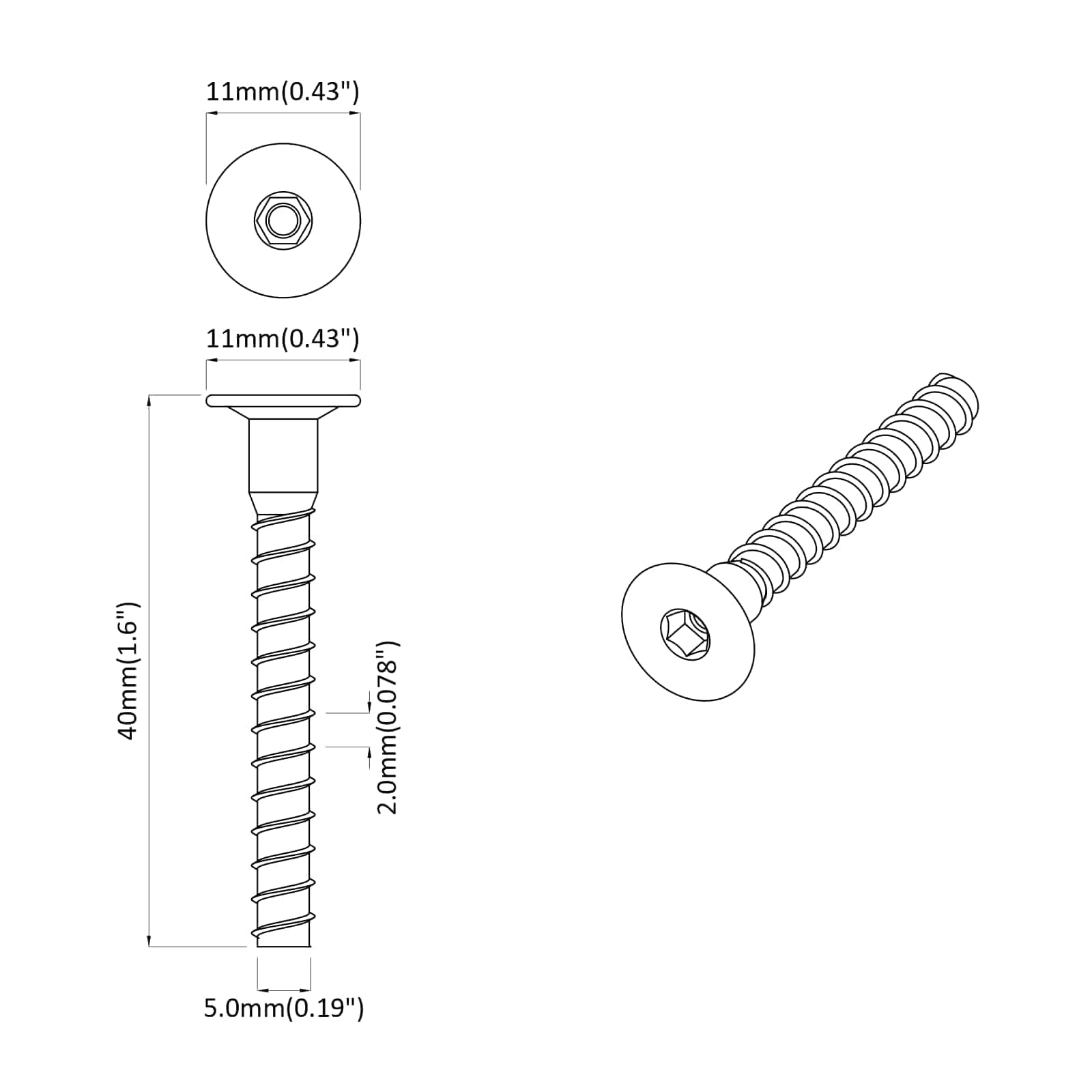vidaXL Bout 2 pcs Verzinkt 5 x 40 mm IJzer