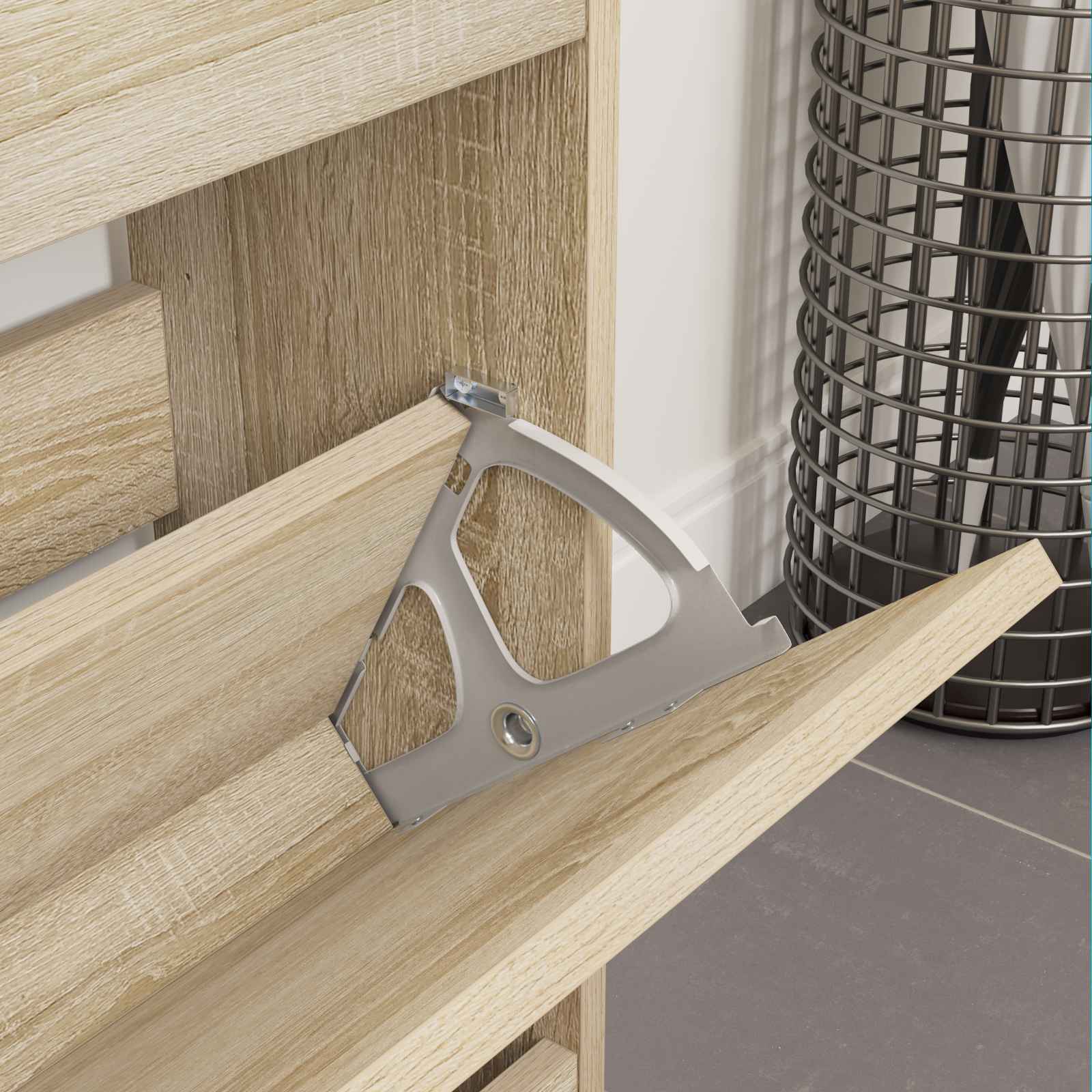 vidaXL Flip lade scharnier 2 pcs Zilver 235 x 155 x 30 mm IJzer