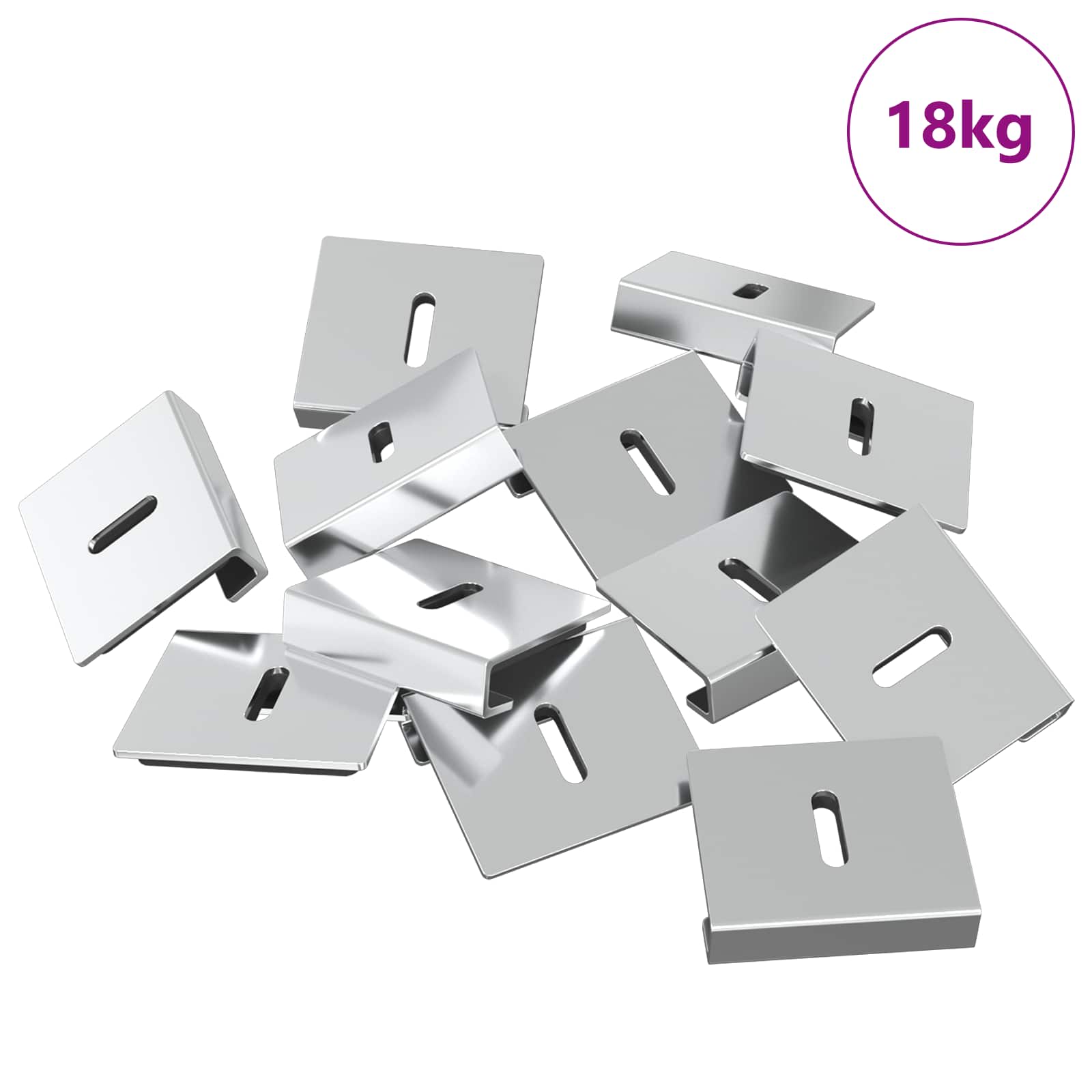 vidaXL Spiegel Bevestigingsbeugel 2 pcs Nikkel 35 x 30 x 8,3 mm Staal