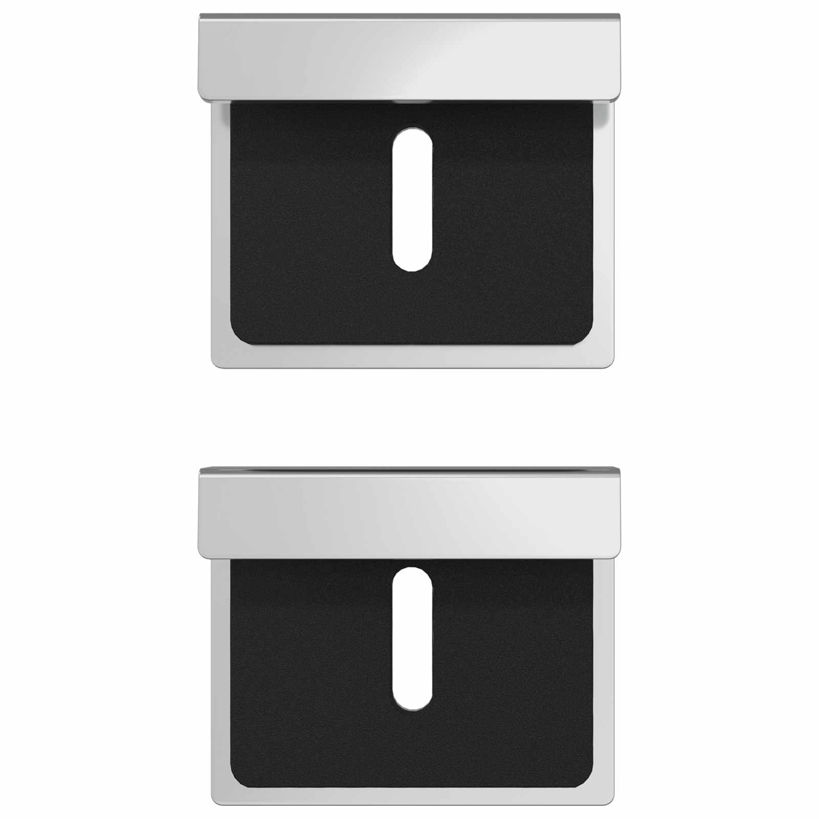 vidaXL Spiegel Bevestigingsbeugel 2 pcs Nikkel 35 x 30 x 8,3 mm Staal