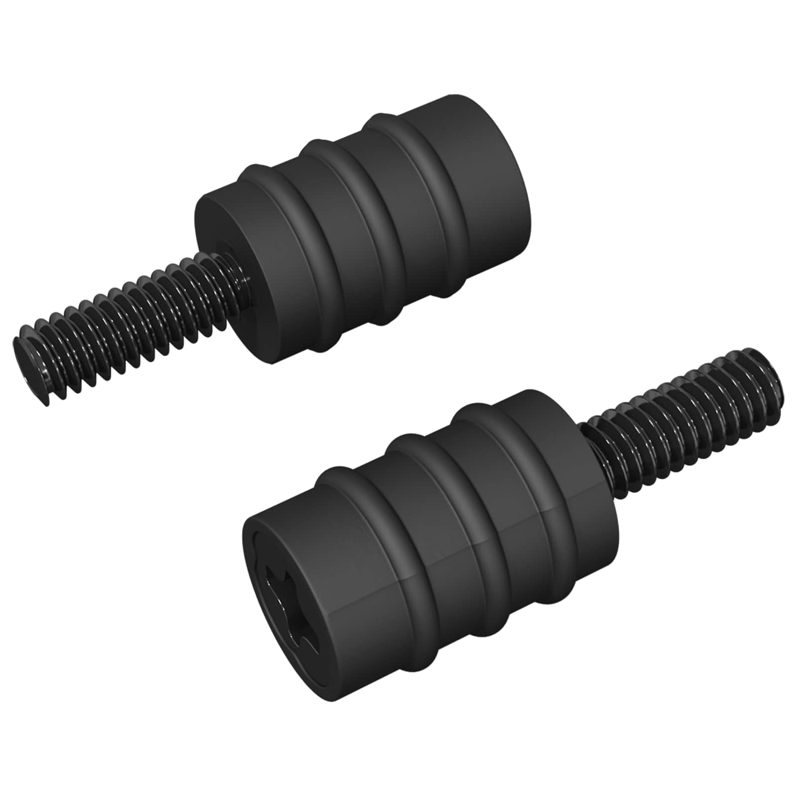 vidaXL Standoff Schroef 2 pcs Zwart M4 Rubber en Staal