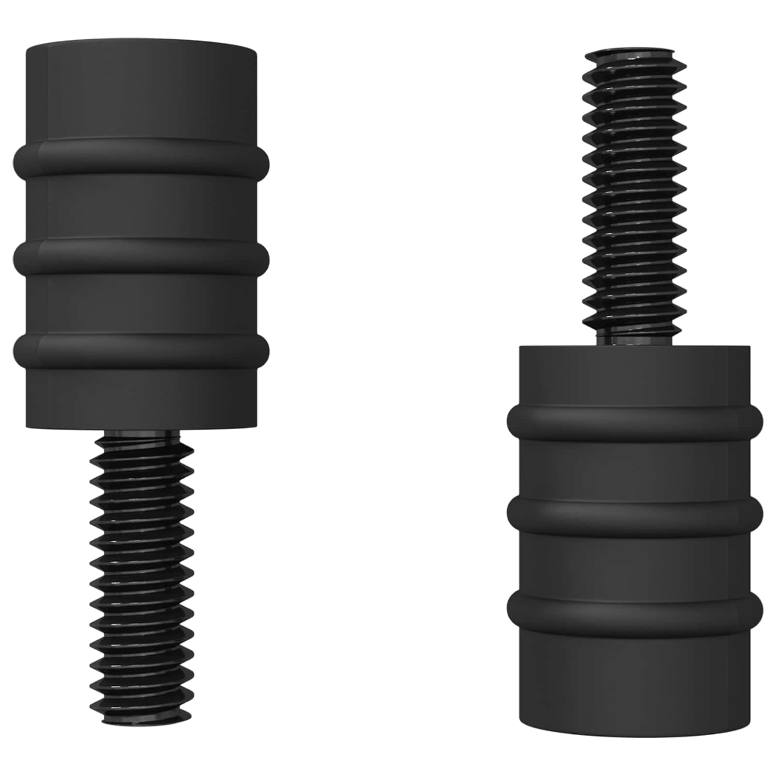 vidaXL Standoff Schroef 2 pcs Zwart M4 Rubber en Staal