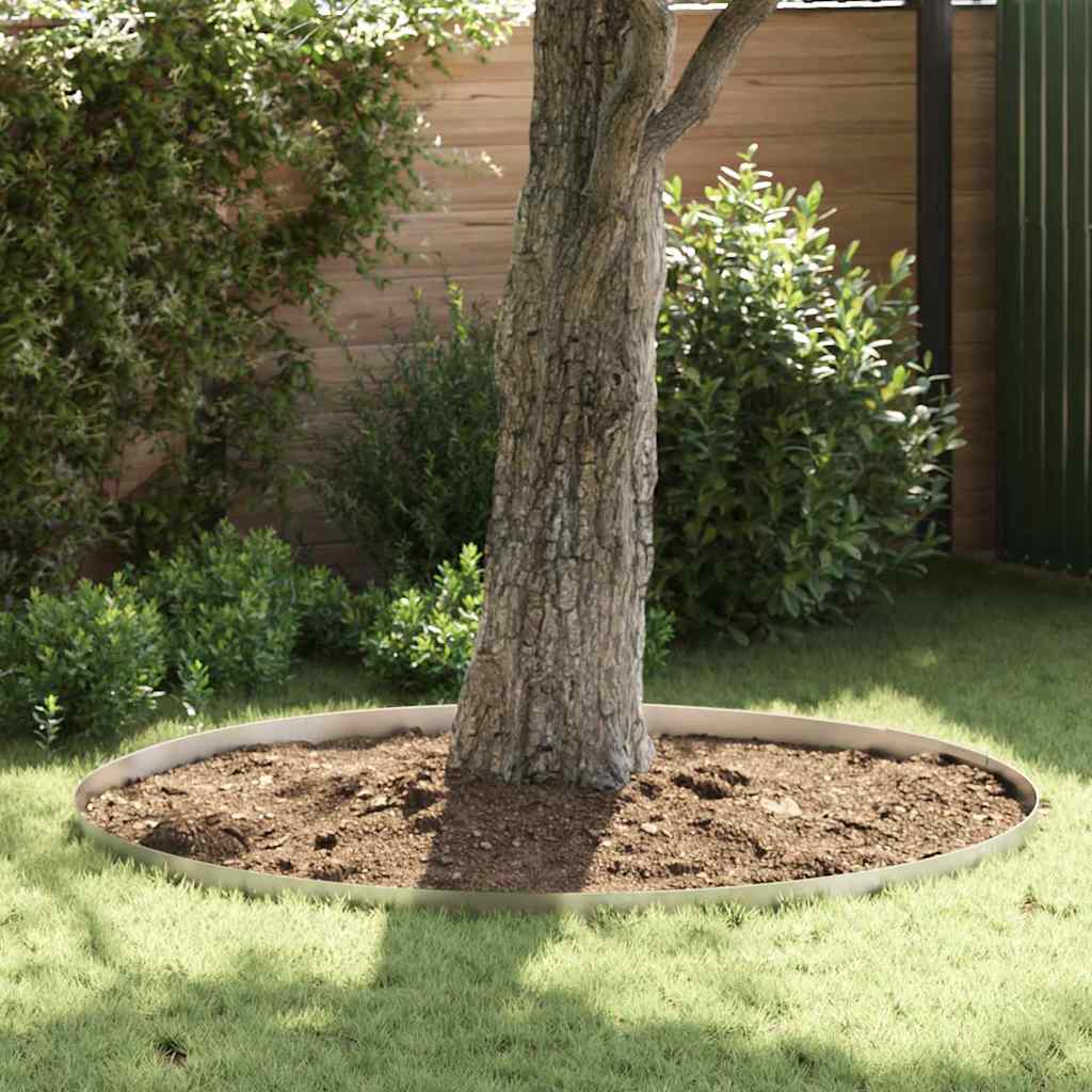 vidaXL Tuin Grasperkafwerking Zilver 450 x 10 cm Roestvrij staal