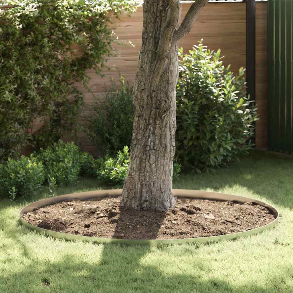 vidaXL Tuin Grasperkafwerking Zilver 450 x 10 cm Roestvrij staal