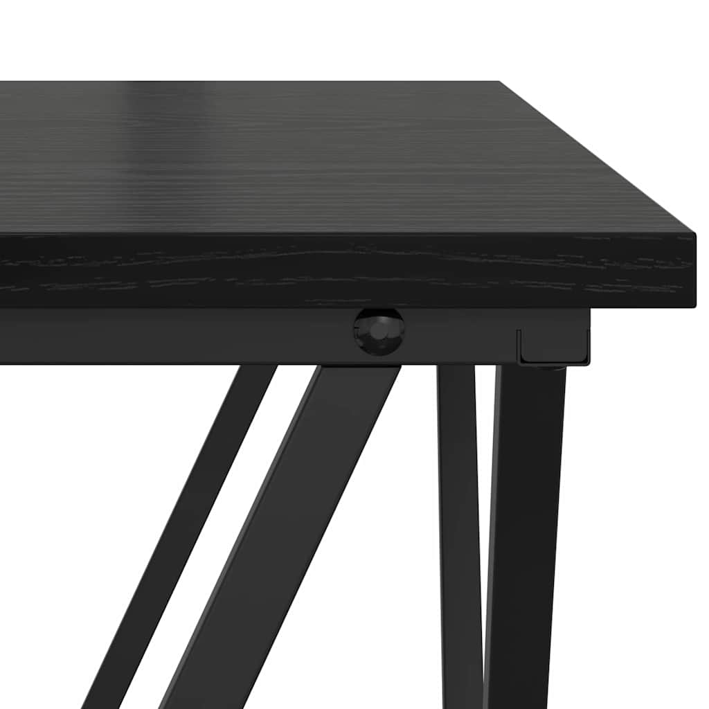 vidaXL Bijzettafels 3 stuks Zwart Eiken Hout