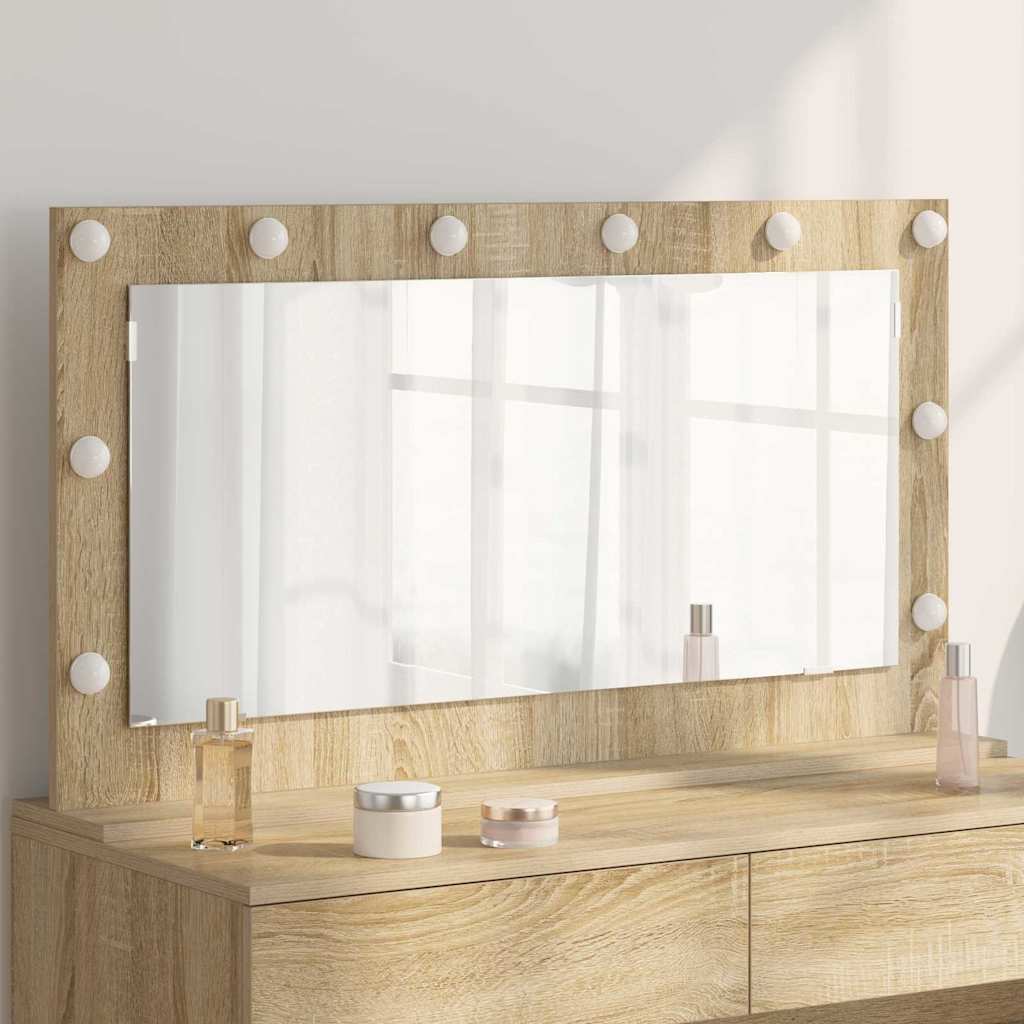 vidaXL Wasbakspiegel met LED Verlichting Wit 60x55x18 cm