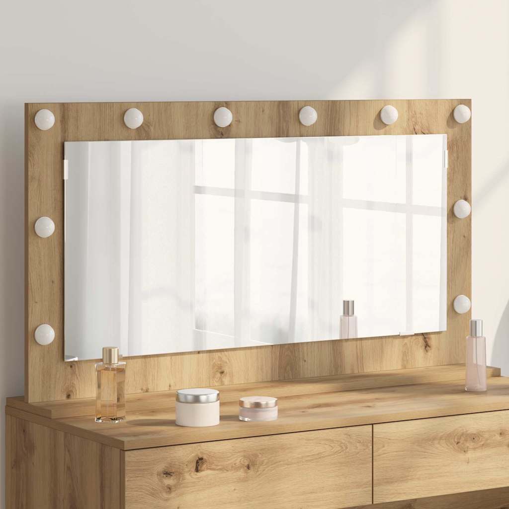 vidaXL Wasbakspiegel met LED Verlichting Wit 60x55x18 cm