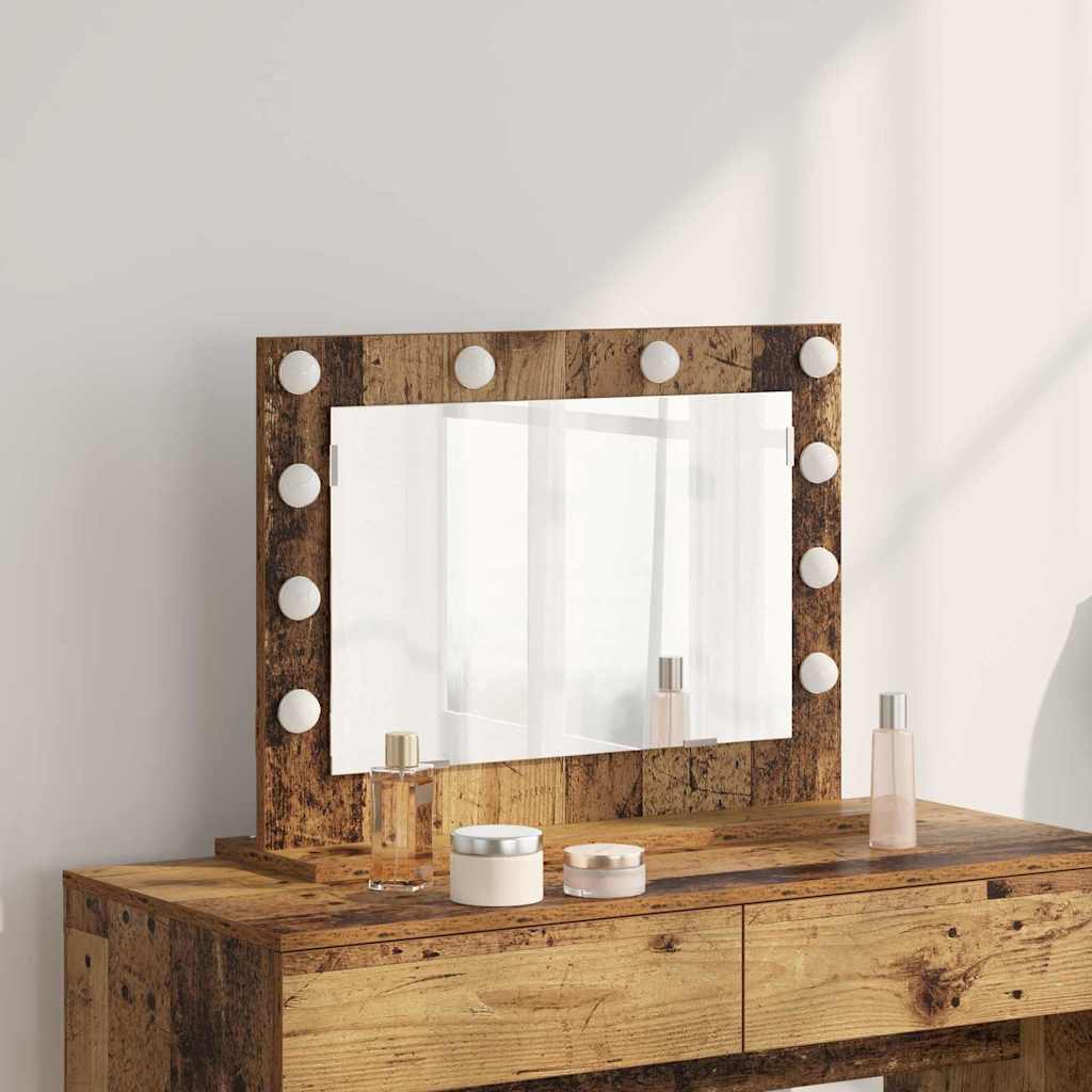 vidaXL Wasbakspiegel met LED Verlichting Wit 60x55x18 cm