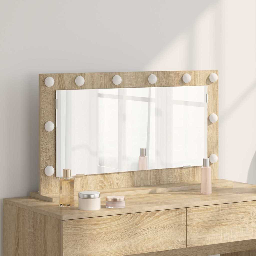 vidaXL Wasbakspiegel met LED Verlichting Wit 60x55x18 cm