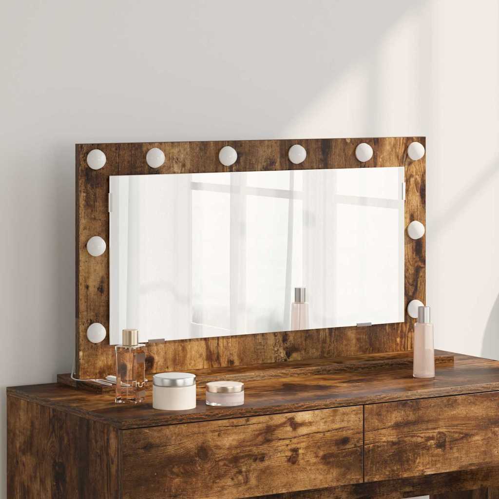 vidaXL Wasbakspiegel met LED Verlichting Wit 60x55x18 cm