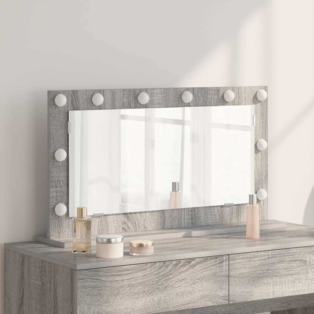 vidaXL Wasbakspiegel met LED Verlichting Wit 60x55x18 cm
