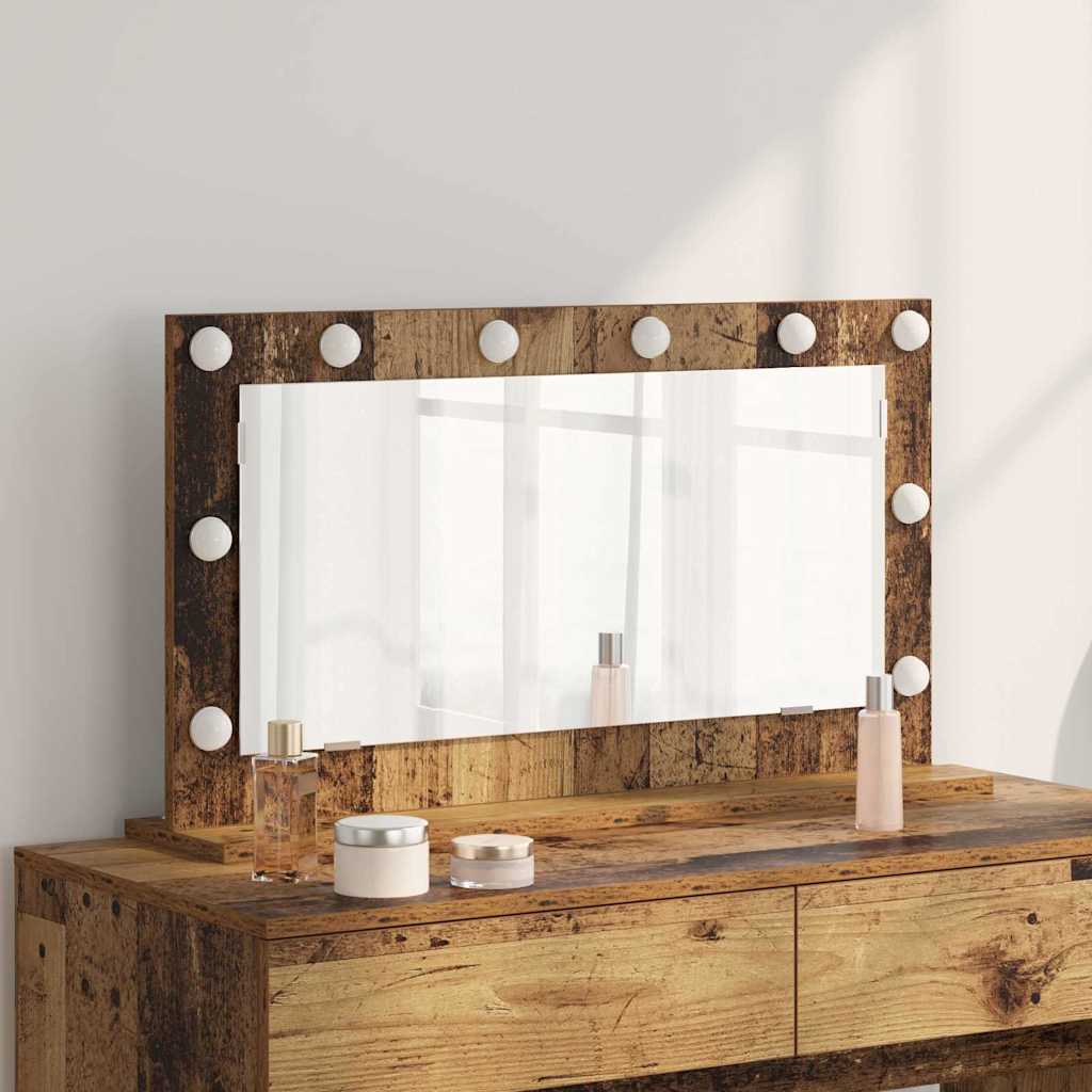 vidaXL Wasbakspiegel met LED Verlichting Wit 60x55x18 cm