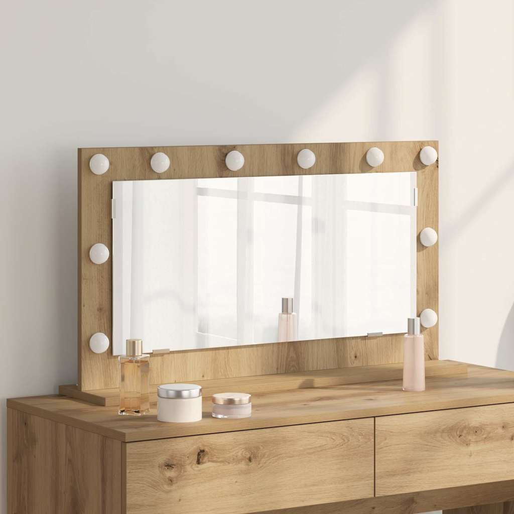 vidaXL Wasbakspiegel met LED Verlichting Wit 60x55x18 cm