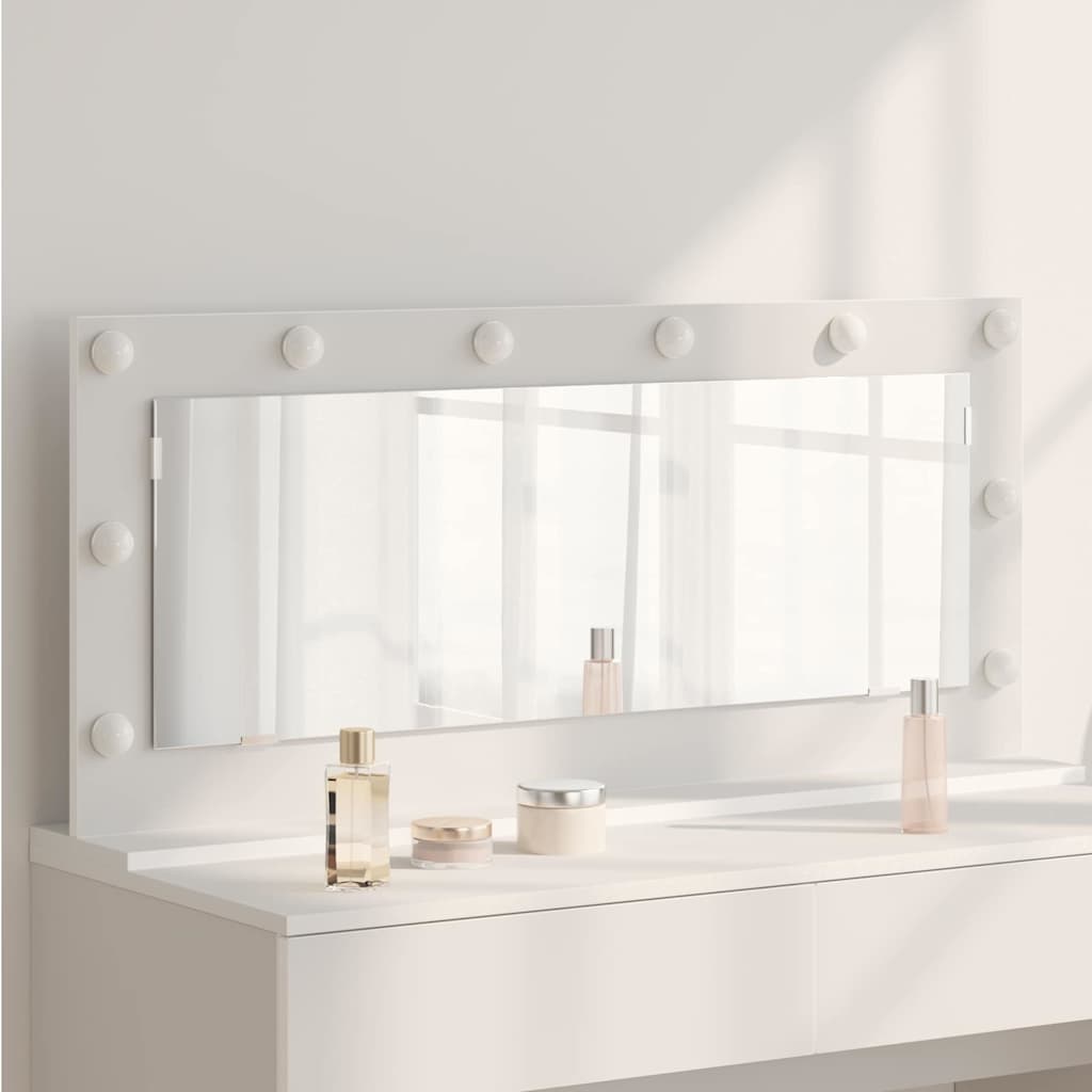 vidaXL Wasbakspiegel met LED Verlichting Wit 60x55x18 cm