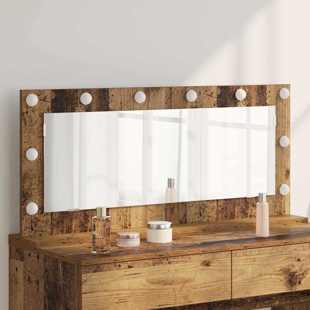 vidaXL Wasbakspiegel met LED Verlichting Wit 60x55x18 cm
