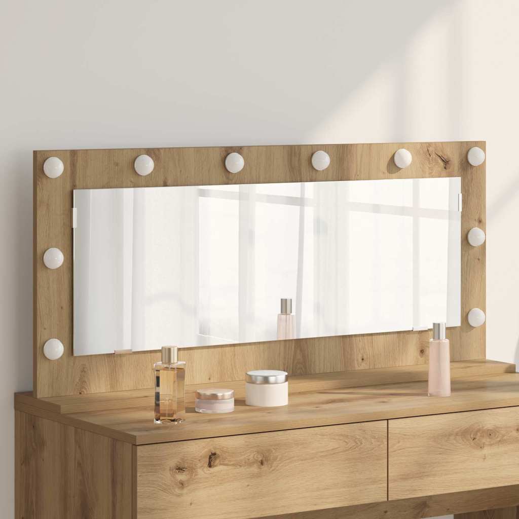 vidaXL Wasbakspiegel met LED Verlichting Wit 60x55x18 cm