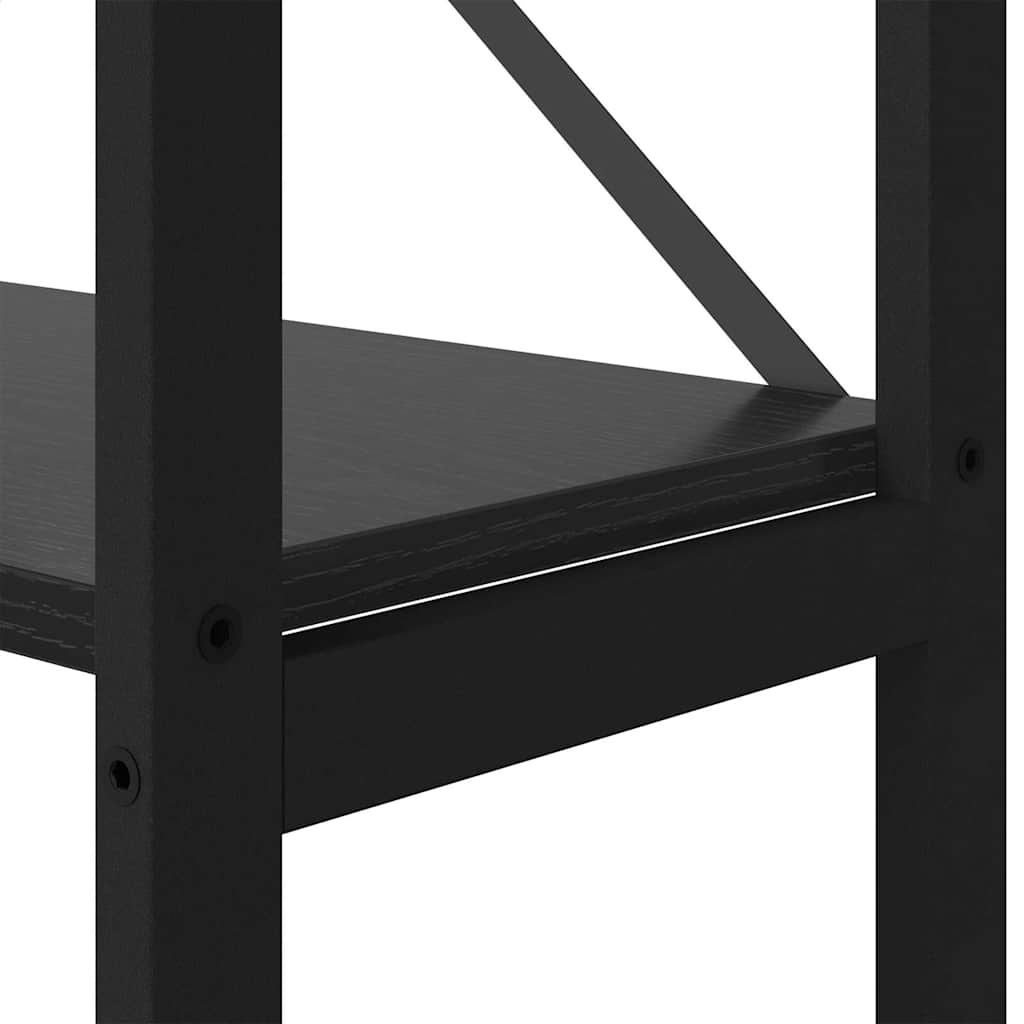 vidaXL Boekenkast Zwart eiken 156 x 25 x 167.5 cm Bewerkt hout