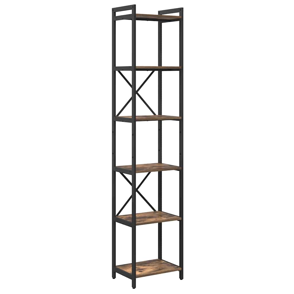 vidaXL Boekenkast Zwart eiken 40 x 30 x 188 cm Bewerkt hout