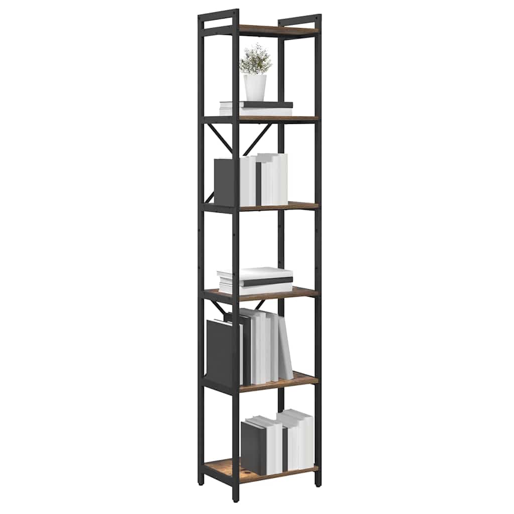 vidaXL Boekenkast Zwart eiken 40 x 30 x 188 cm Bewerkt hout