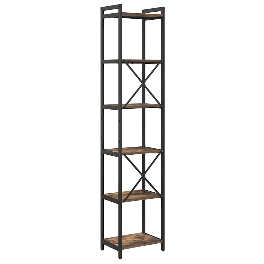 vidaXL Boekenkast Zwart eiken 40 x 30 x 188 cm Bewerkt hout