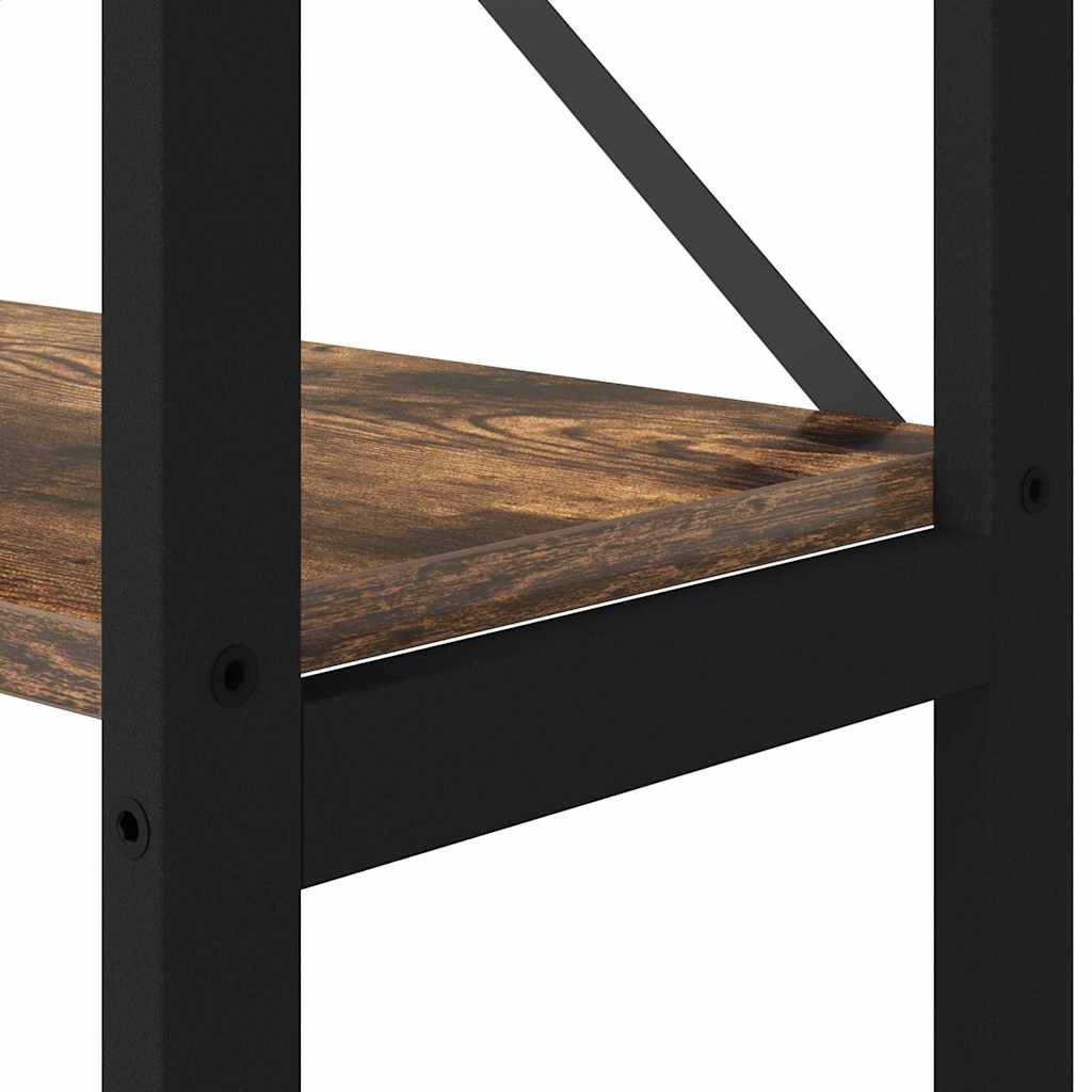 vidaXL Boekenkast Zwart eiken 40 x 30 x 188 cm Bewerkt hout
