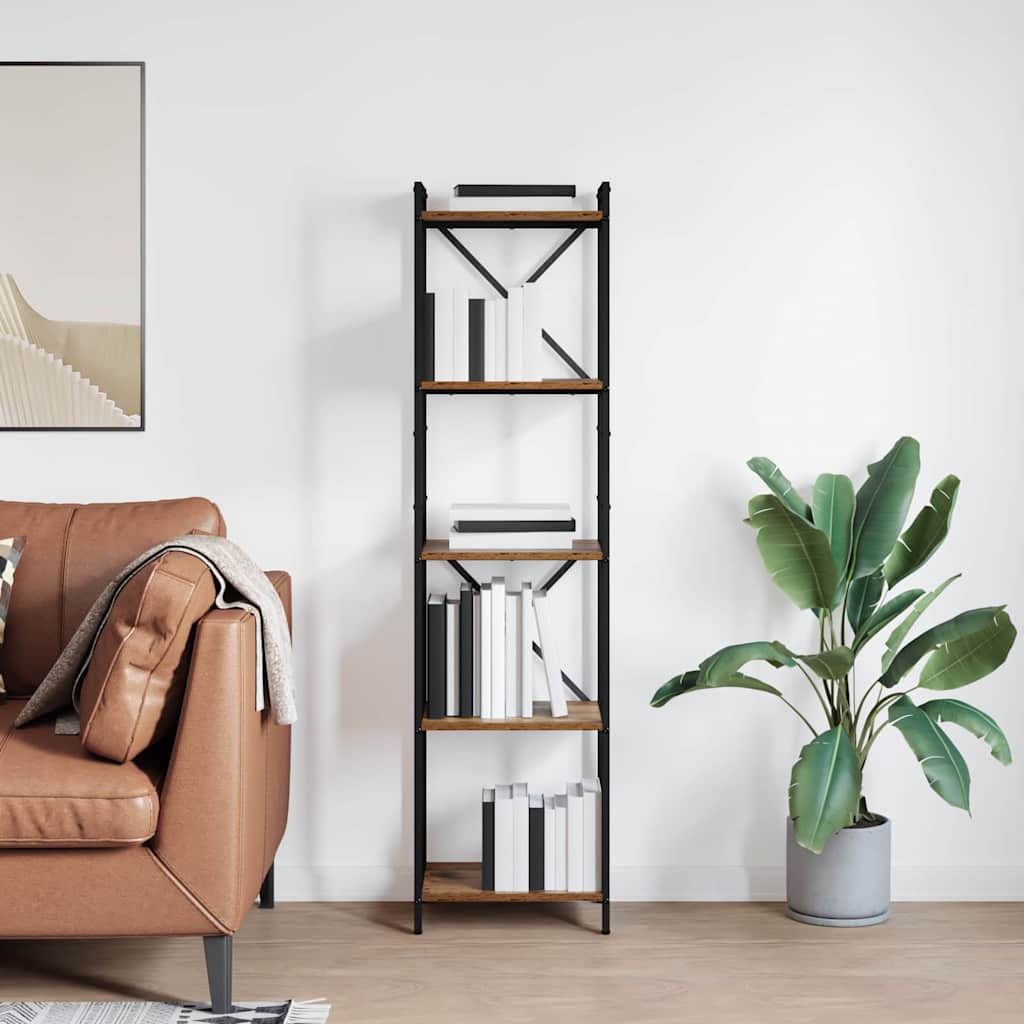 vidaXL Boekenkast Zwart eiken 40 x 30 x 188 cm Bewerkt hout