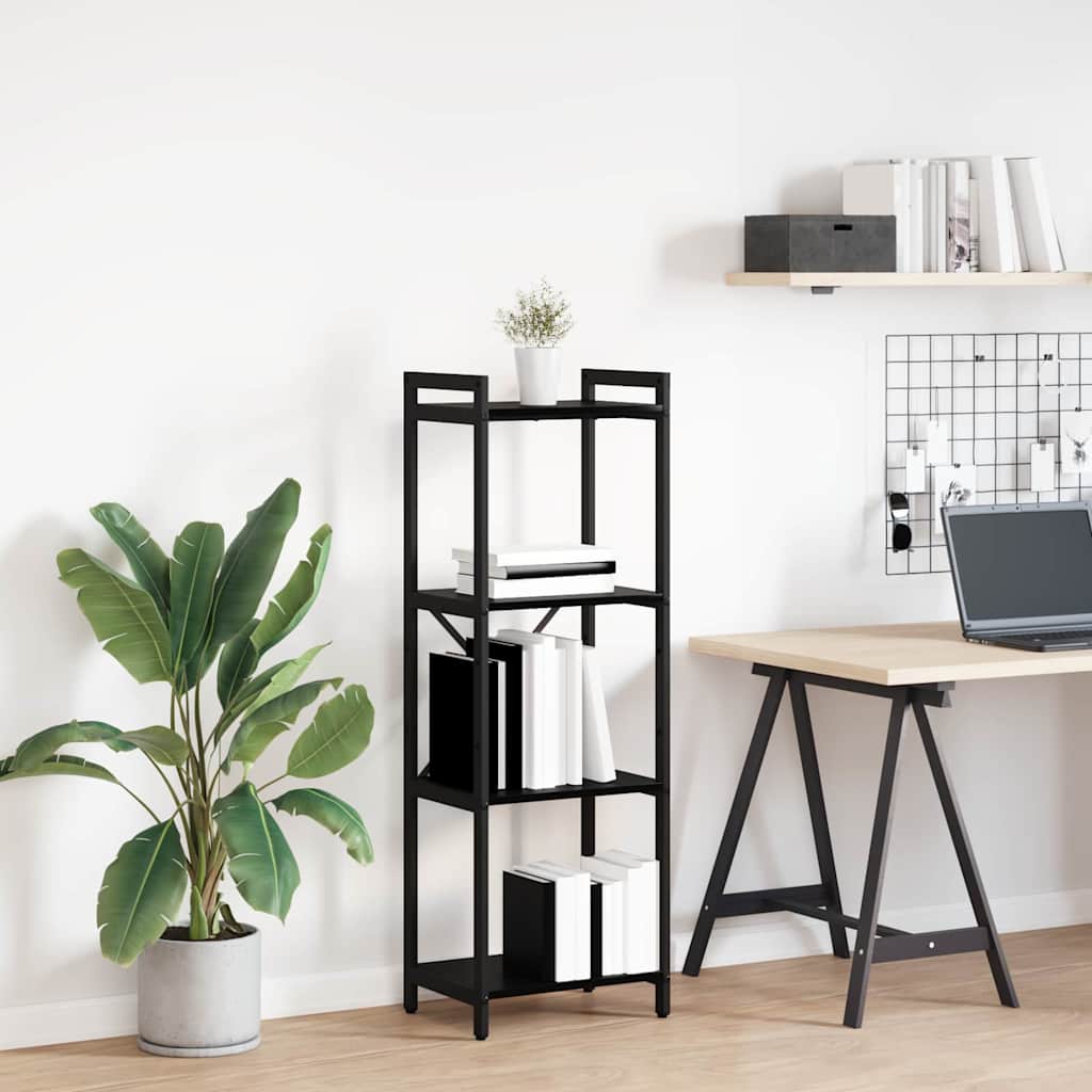 vidaXL Boekenkast Zwart eiken 40 x 30 x 188 cm Bewerkt hout