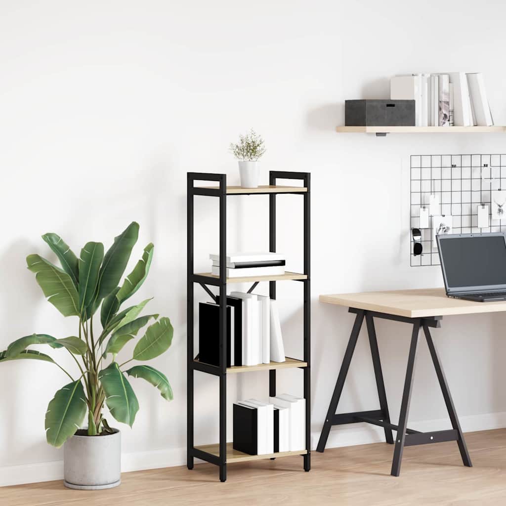vidaXL Boekenkast Zwart eiken 40 x 30 x 188 cm Bewerkt hout