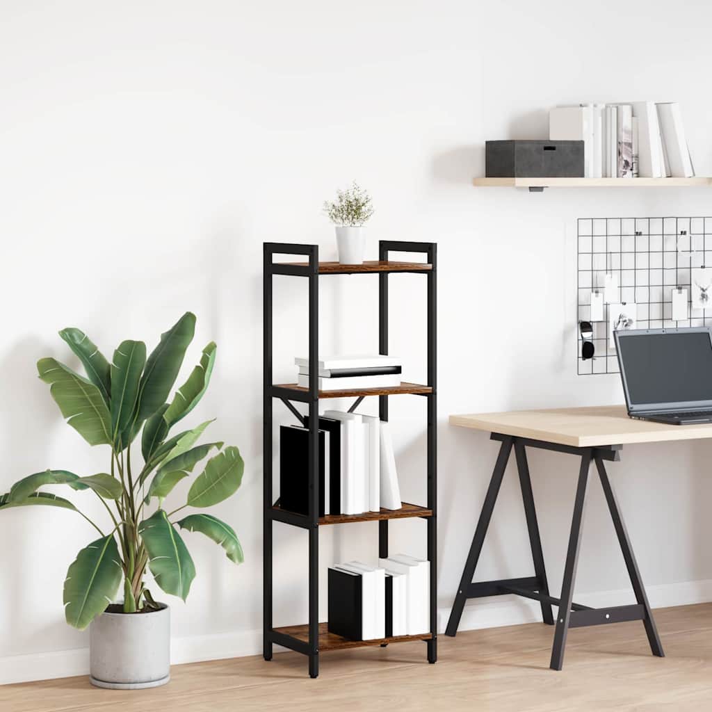 vidaXL Boekenkast Zwart eiken 40 x 30 x 188 cm Bewerkt hout