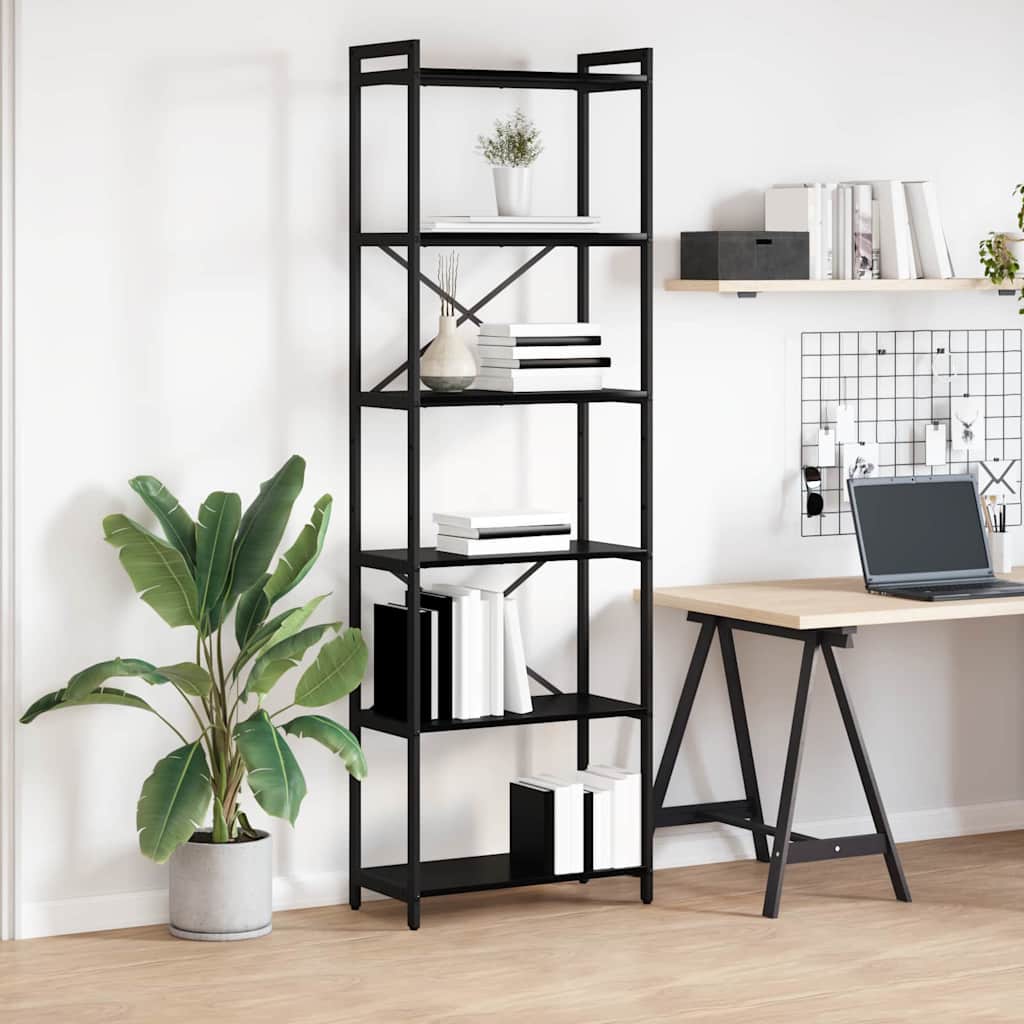 vidaXL Boekenkast Zwart eiken 40 x 30 x 188 cm Bewerkt hout