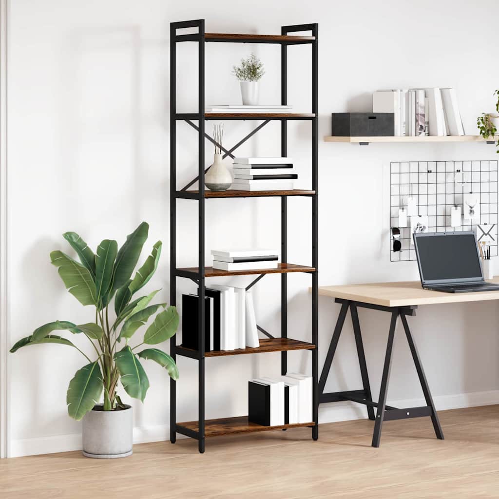 vidaXL Boekenkast Zwart eiken 40 x 30 x 188 cm Bewerkt hout