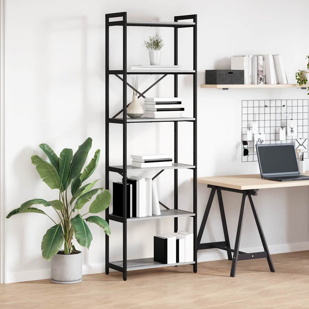 vidaXL Boekenkast Zwart eiken 40 x 30 x 188 cm Bewerkt hout