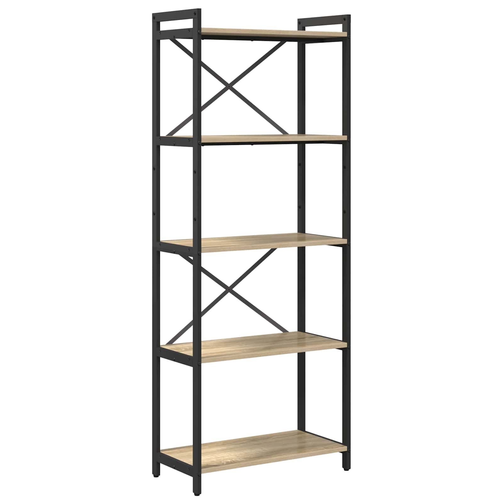 vidaXL Boekenkast Zwart eiken 40 x 30 x 188 cm Bewerkt hout
