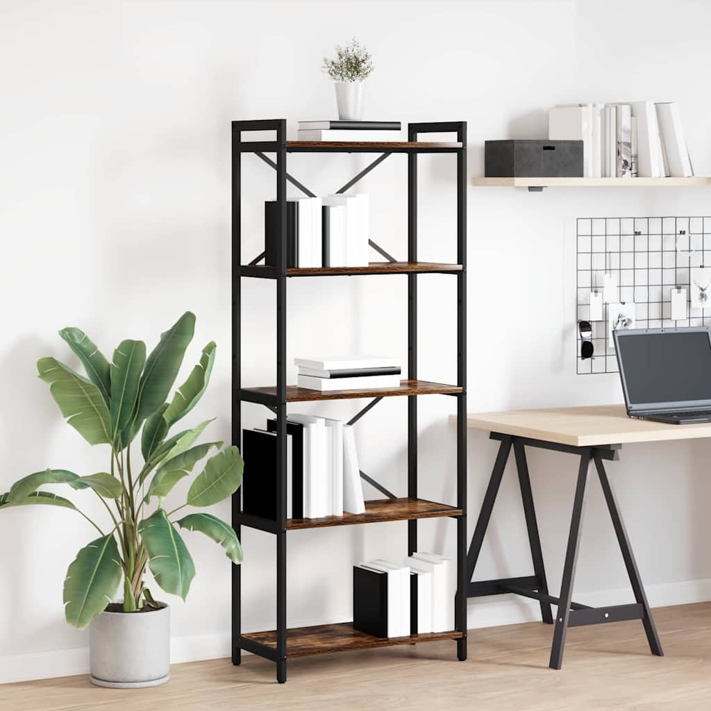 vidaXL Boekenkast Zwart eiken 40 x 30 x 188 cm Bewerkt hout