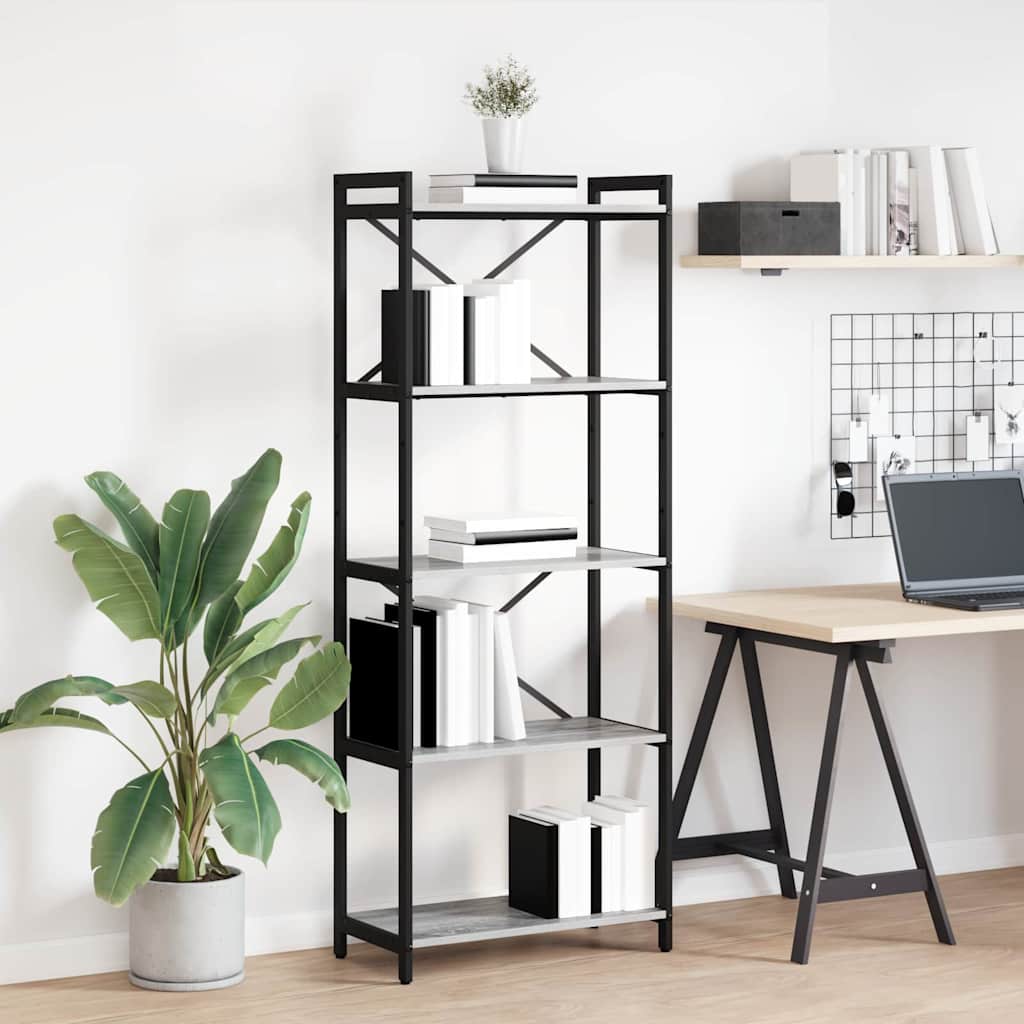 vidaXL Boekenkast Zwart eiken 40 x 30 x 188 cm Bewerkt hout