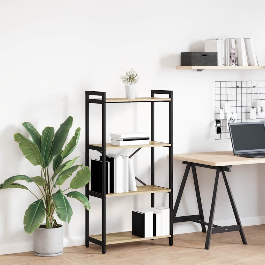 vidaXL Boekenkast Zwart eiken 40 x 30 x 188 cm Bewerkt hout