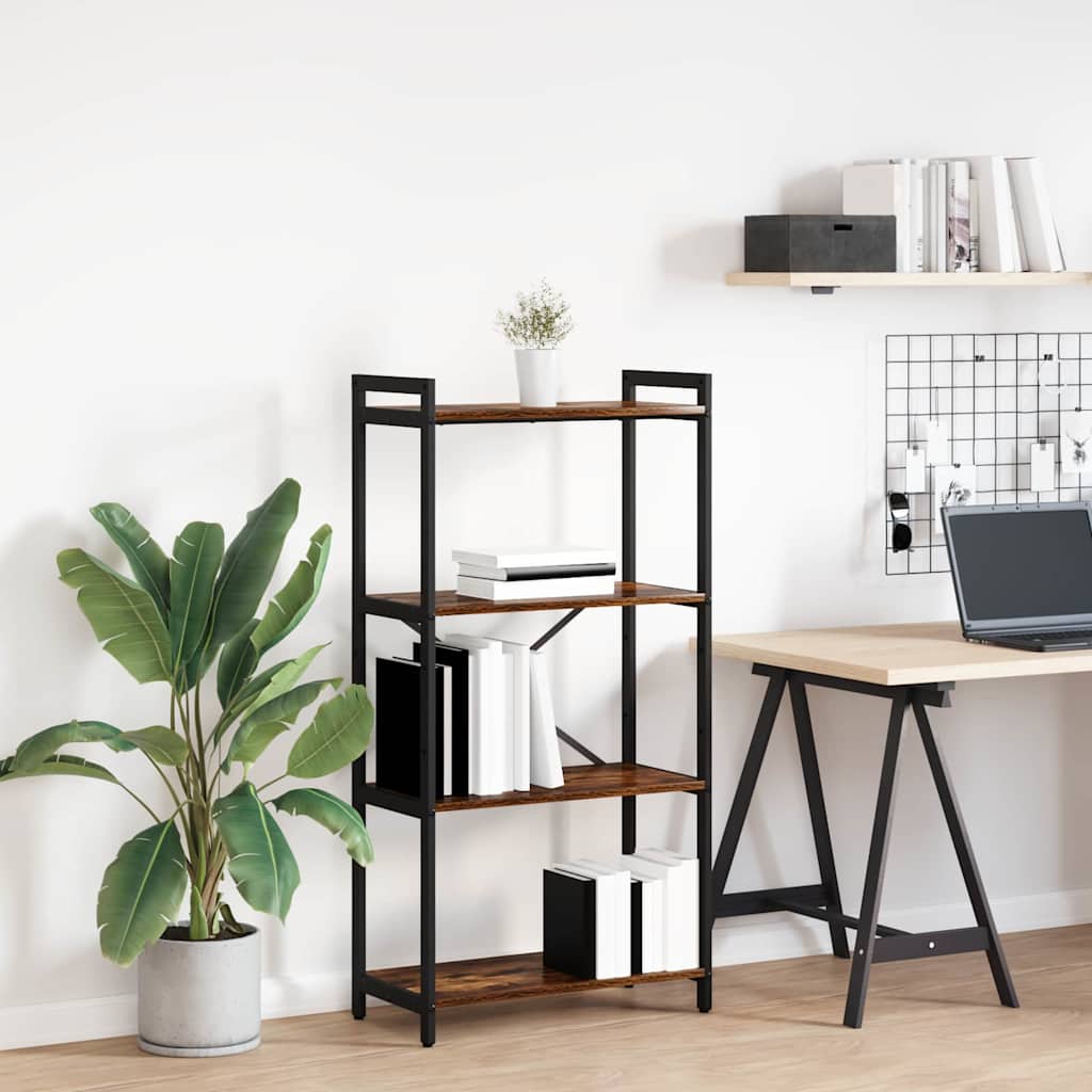 vidaXL Boekenkast Zwart eiken 40 x 30 x 188 cm Bewerkt hout