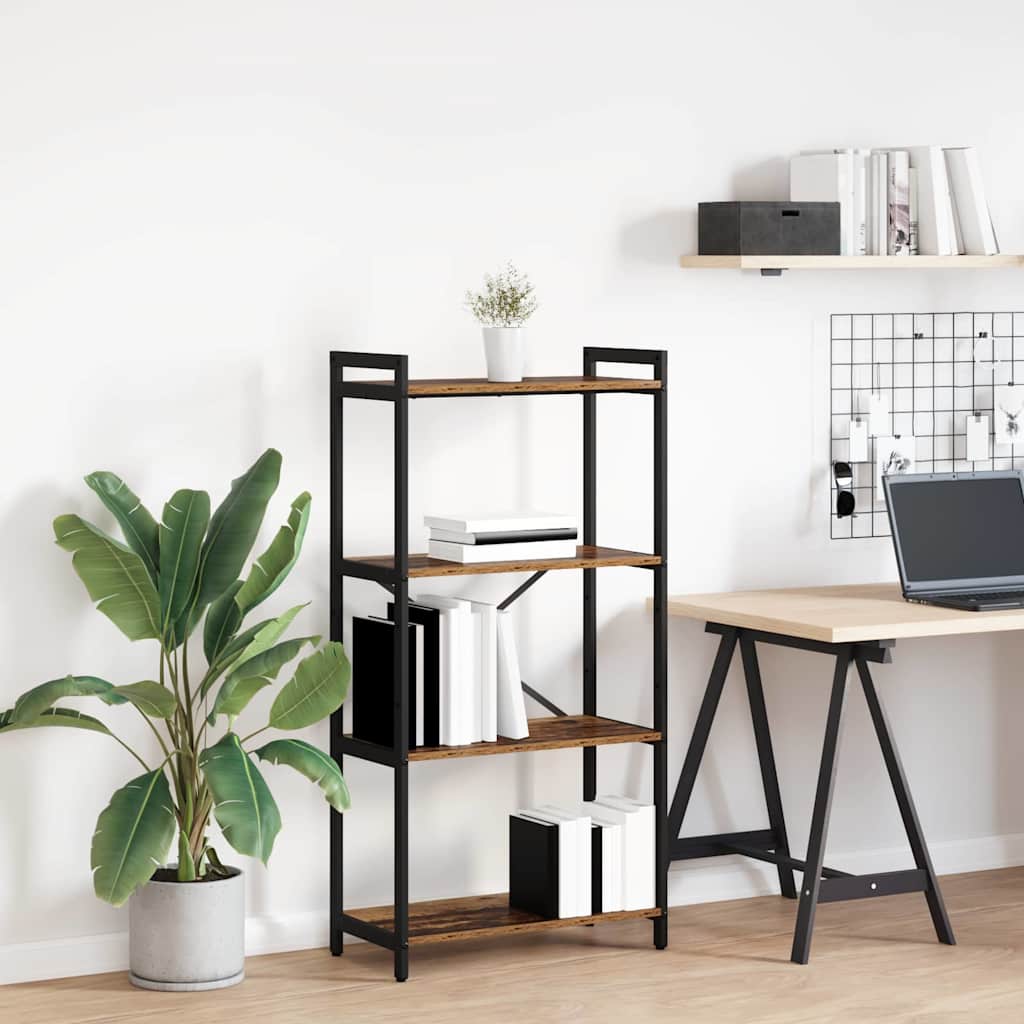 vidaXL Boekenkast Zwart eiken 40 x 30 x 188 cm Bewerkt hout