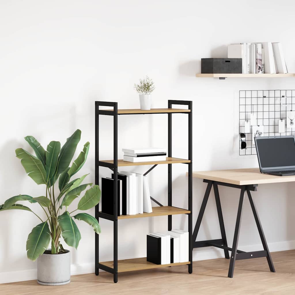 vidaXL Boekenkast Zwart eiken 40 x 30 x 188 cm Bewerkt hout