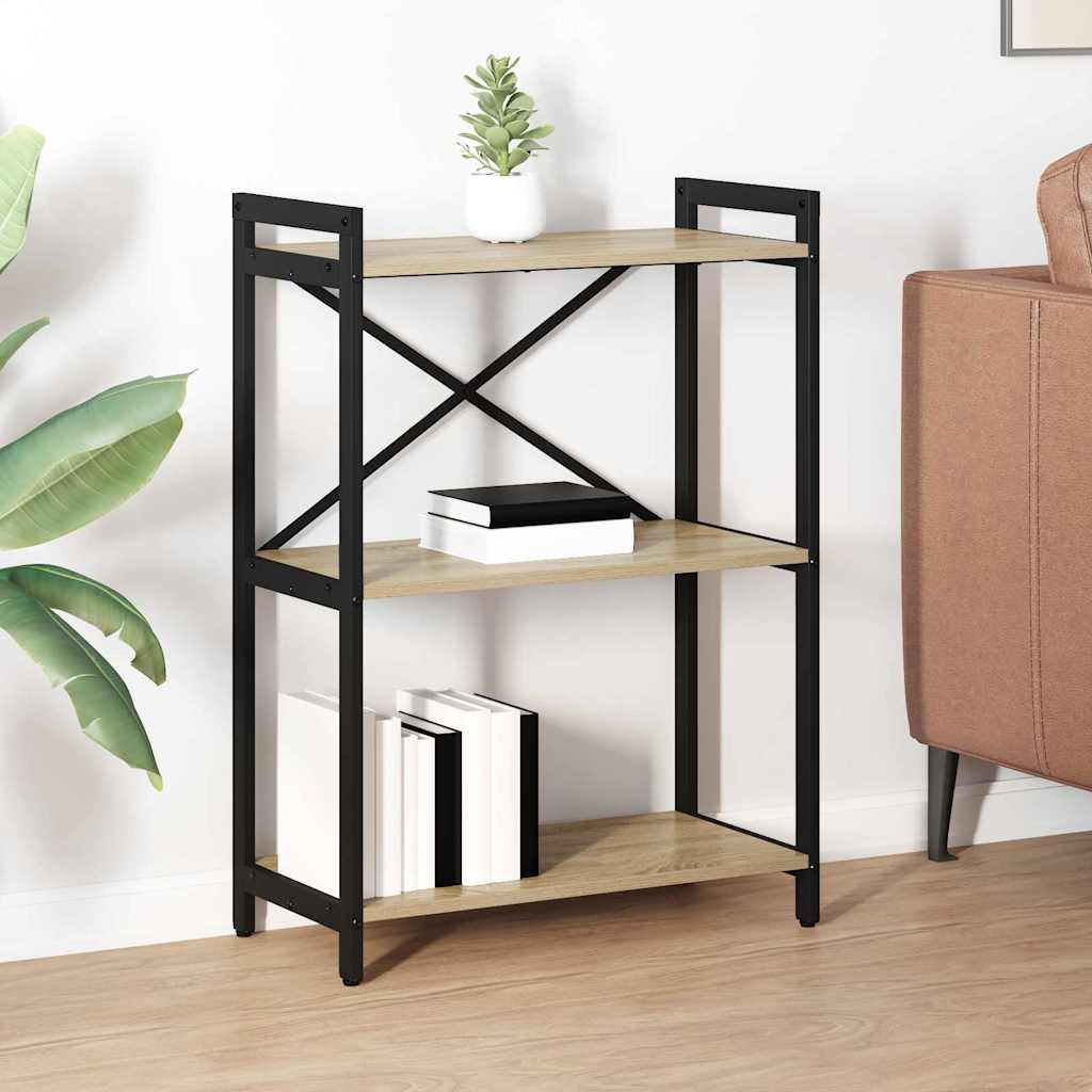 vidaXL Boekenkast Zwart eiken 40 x 30 x 188 cm Bewerkt hout