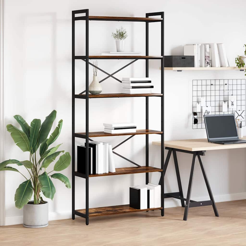 vidaXL Boekenkast Zwart eiken 40 x 30 x 188 cm Bewerkt hout
